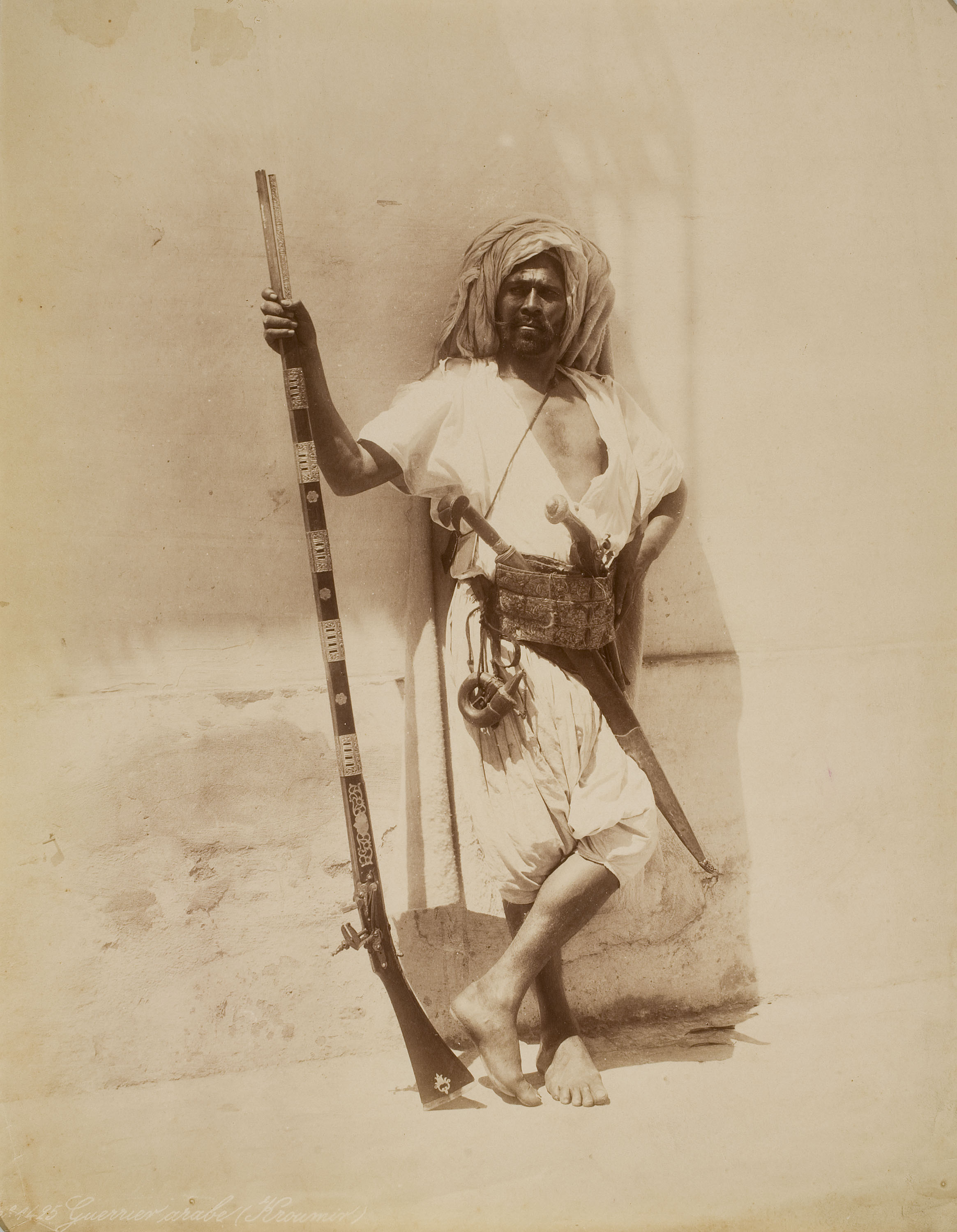 image for: P. Famin & Cie (Alger) - Guerrier arabe (Kroumir) - Cap a 1880