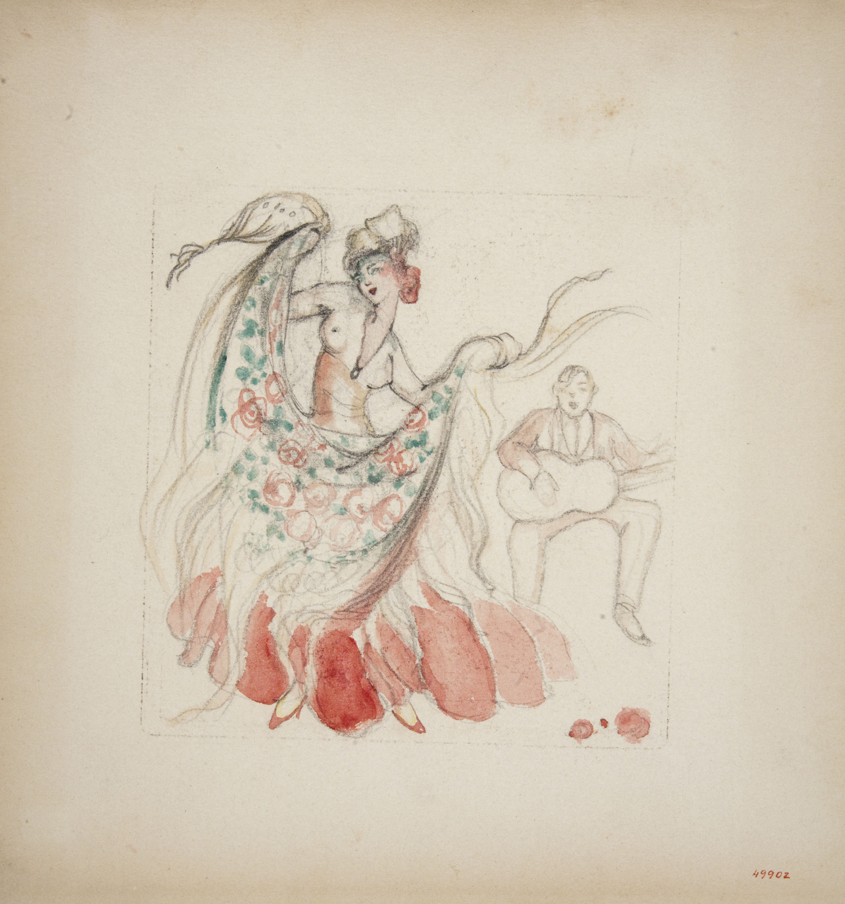 image for: Ismael Smith - Ballarina flamenca i guitarrista - 1918