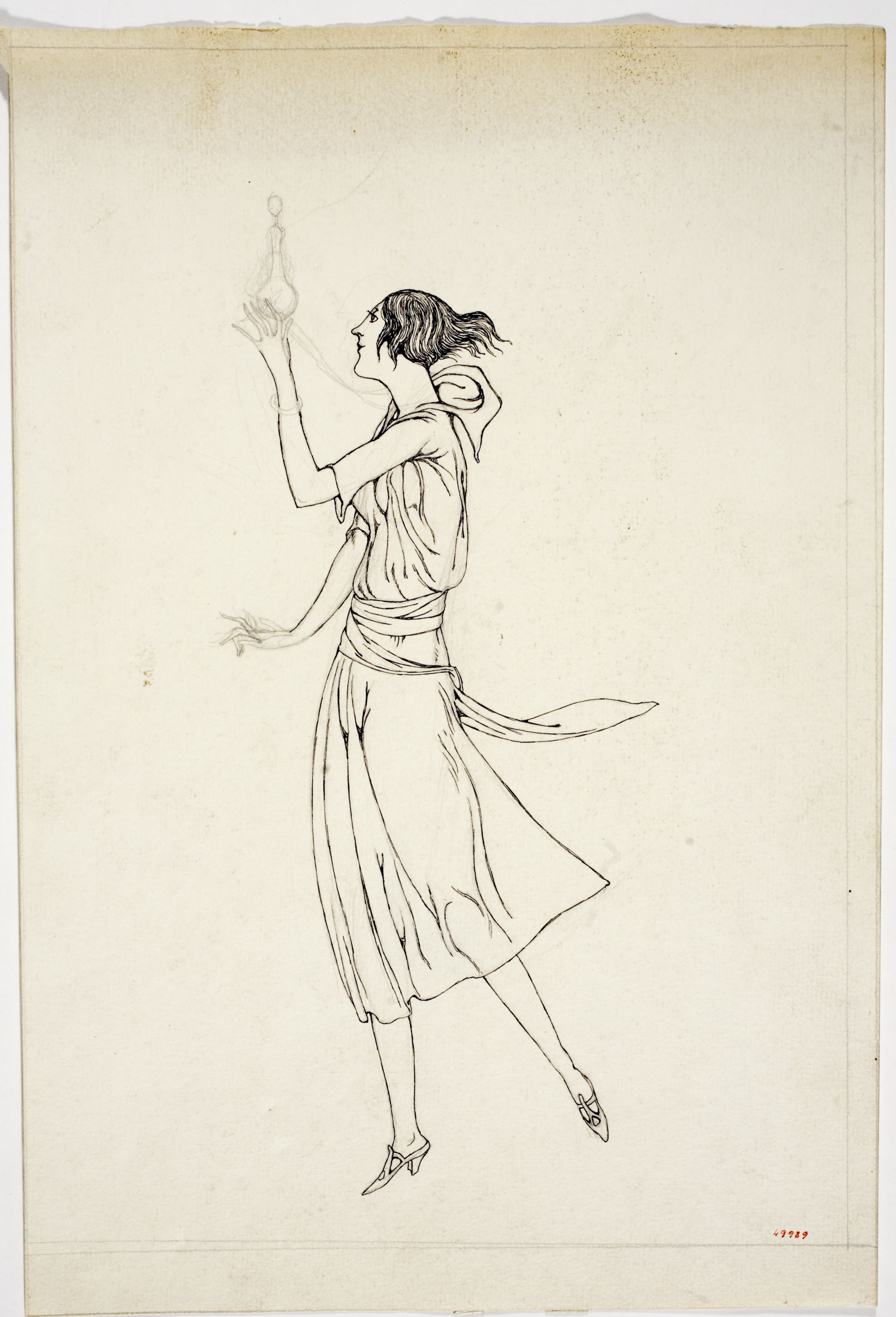 image for: Ismael Smith - Noia amb un flascó de perfum (anvers) / Cap d'home (revers) - [no-dating]