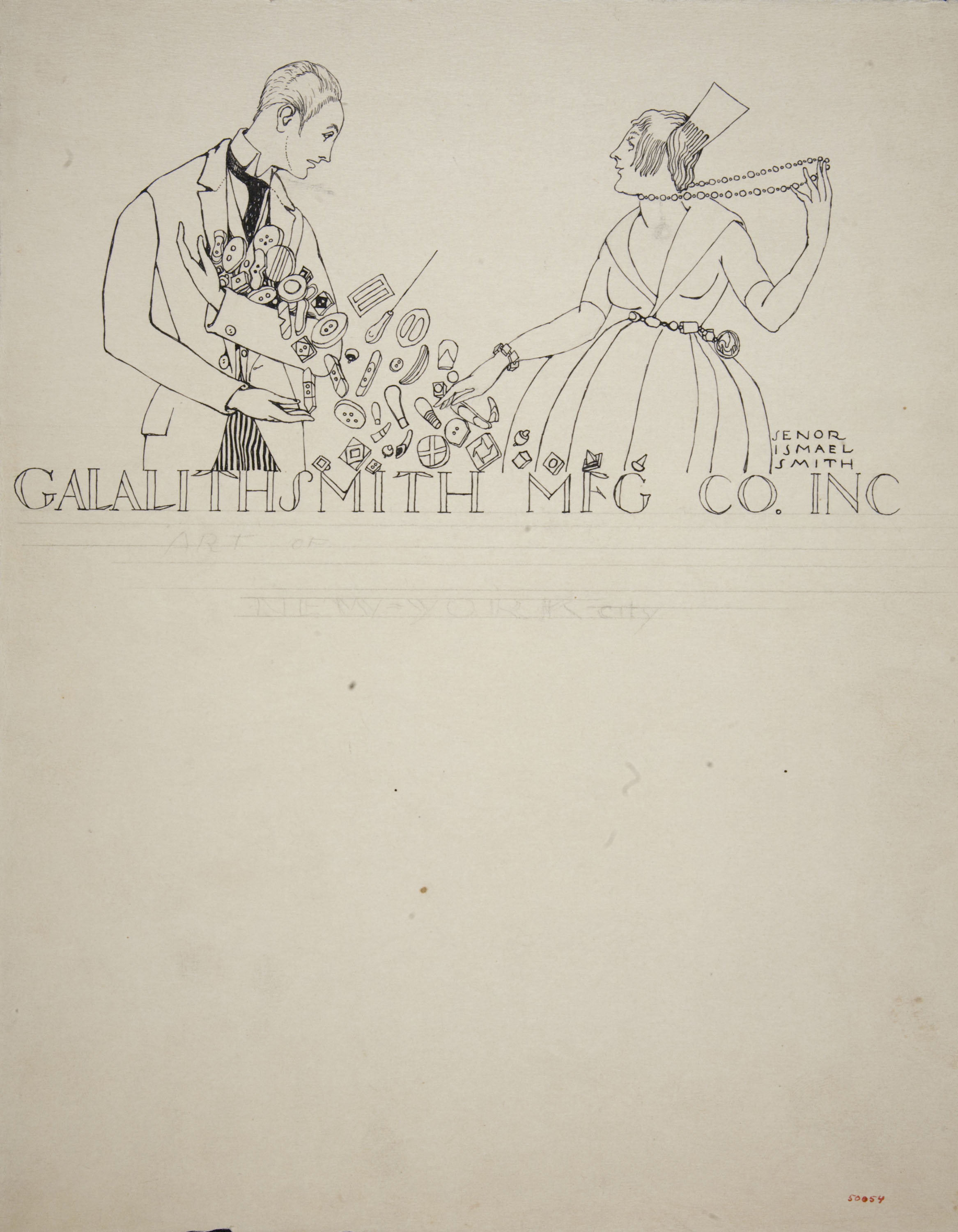 image for: Ismael Smith - Projecte d'anunci per a «Galalithsmith MFG Co Inc.» - Posterior a 1907