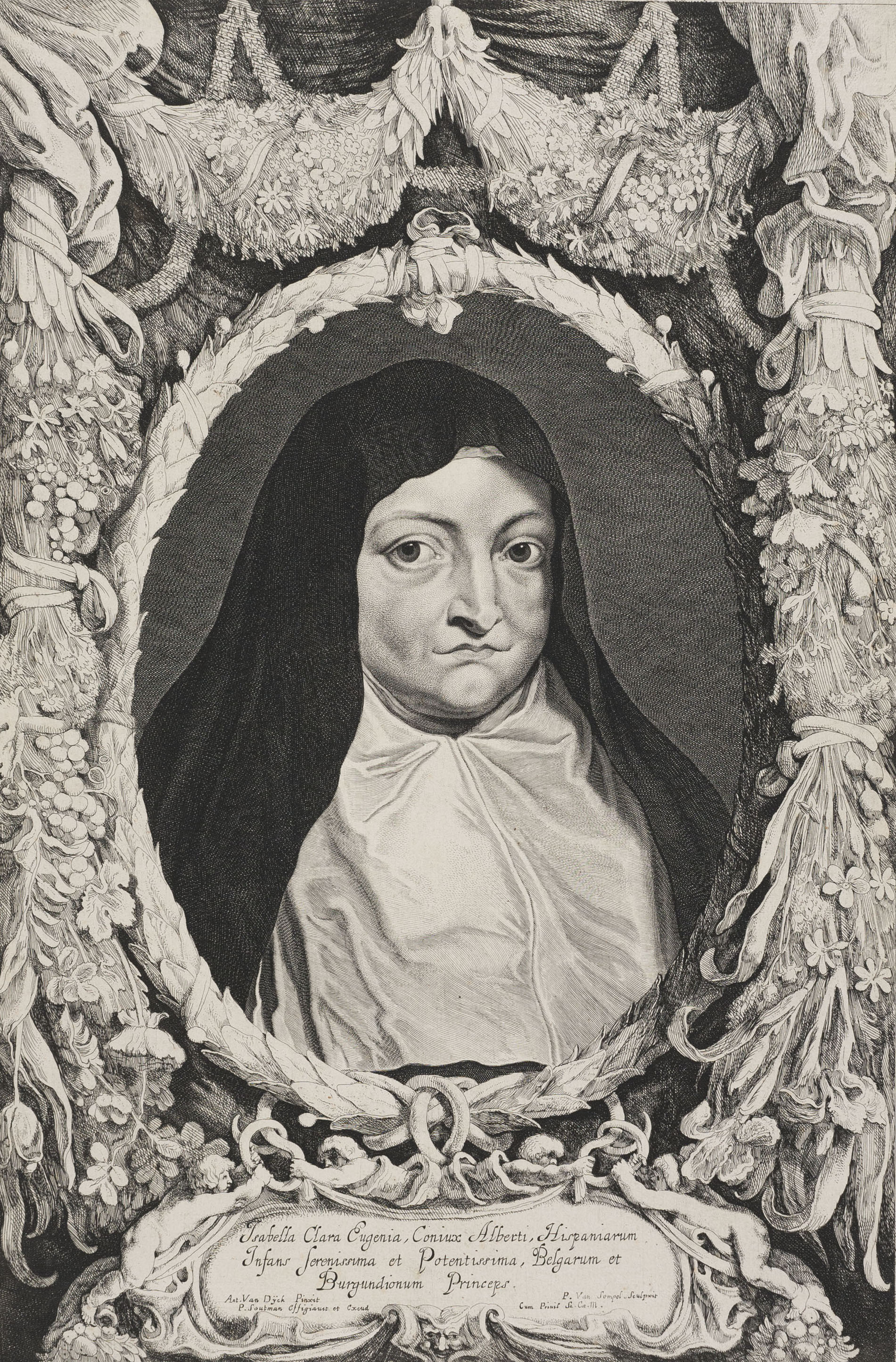 image for: Pieter van Sompel - Retrat de la infanta Isabel Clara Eugènia - Cap a 1650