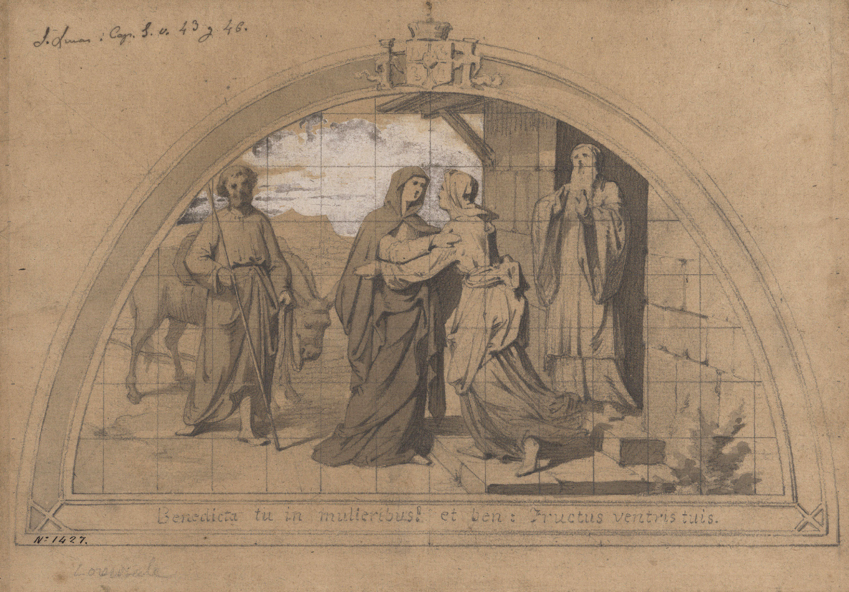 Claudi Lorenzale - Visitació - Cap a 1850-1870 image for: Claudi Lorenzale - Visitació - Cap a 1850-1870