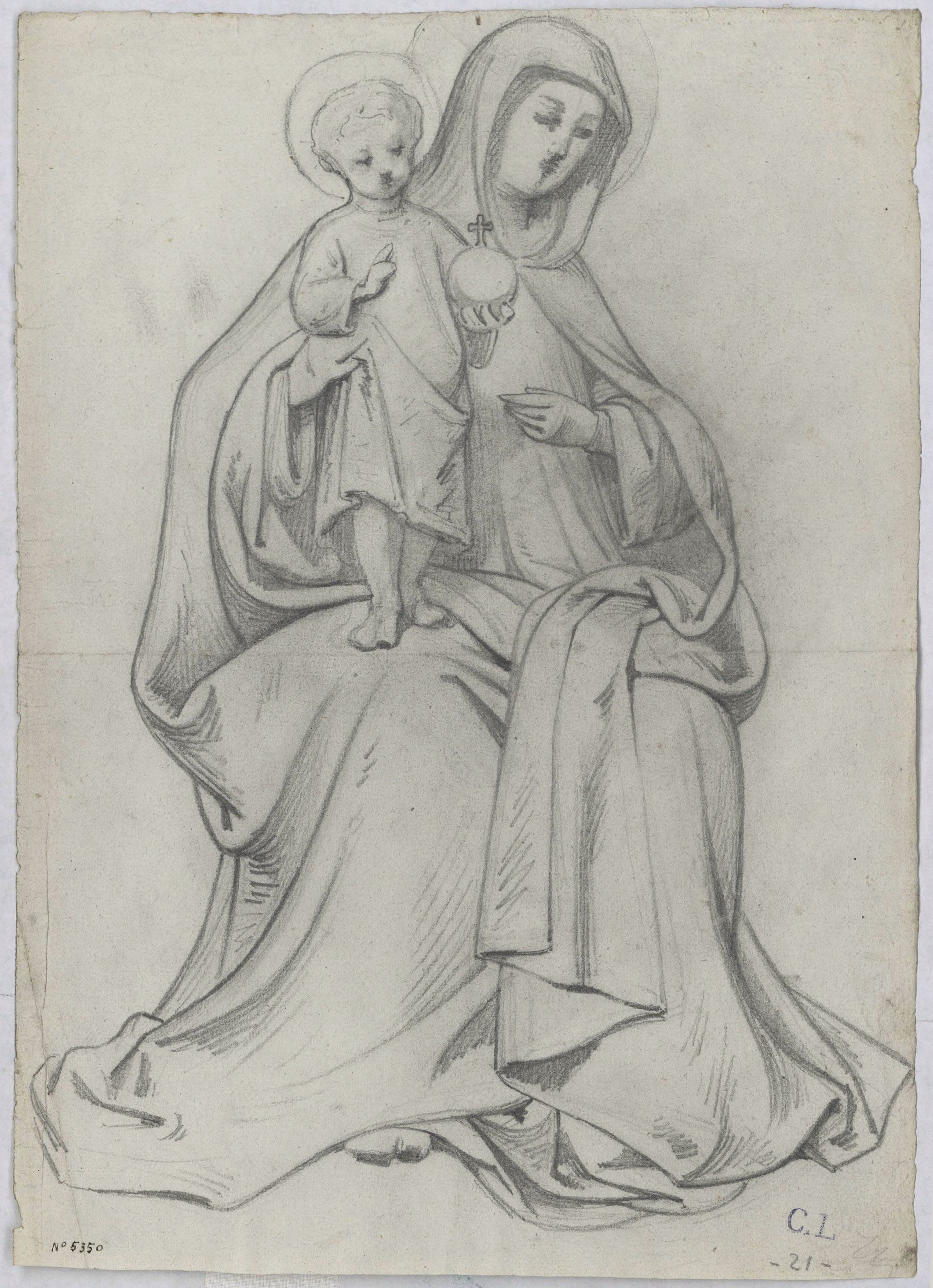 image for: Claudi Lorenzale - Mare de Déu amb el Nen - Cap a 1840-1860