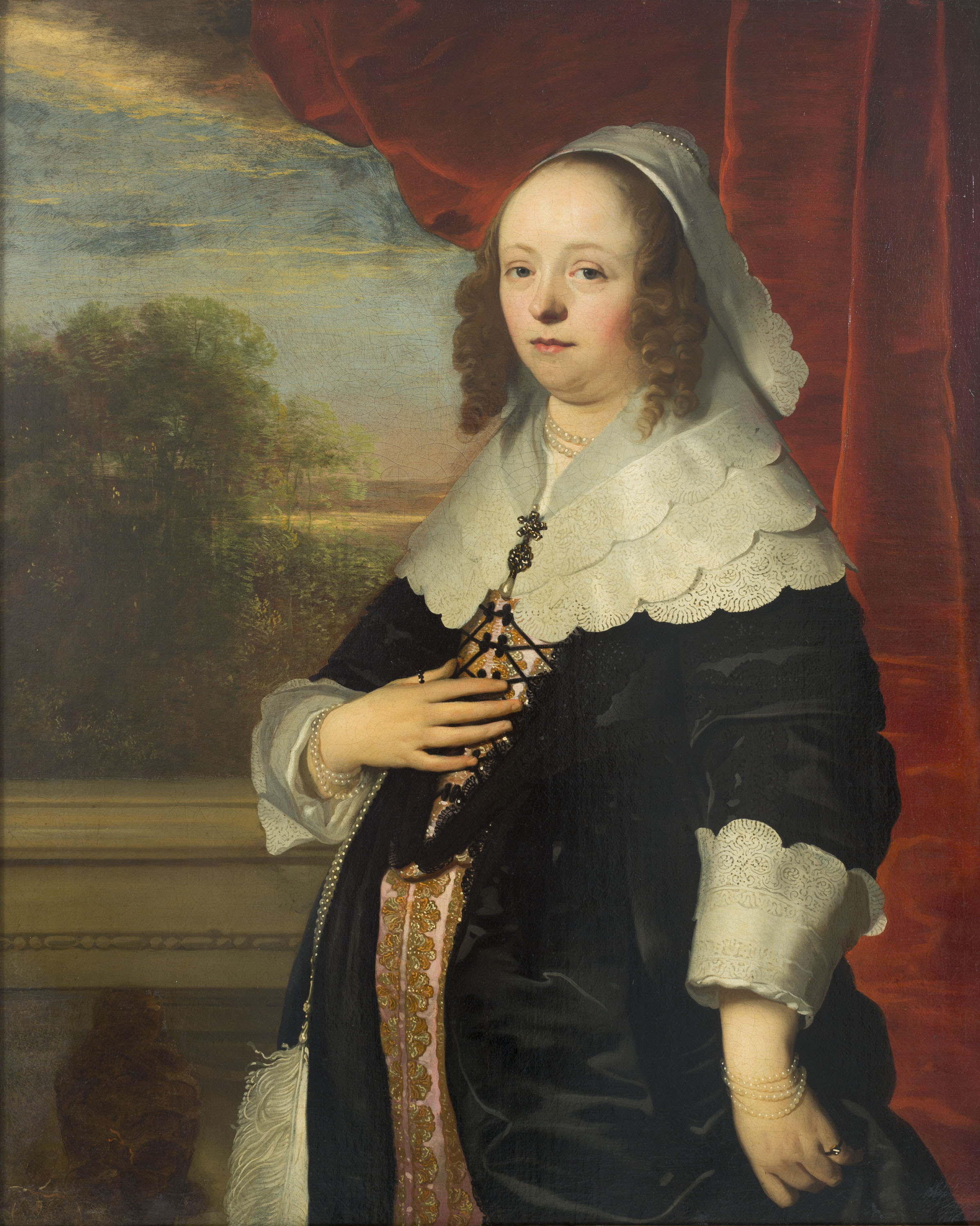 Lodewyck van der Helst - Retrat d'una dama - Entre 1660-1680 image for: Lodewyck van der Helst - Retrat d'una dama - Entre 1660-1680