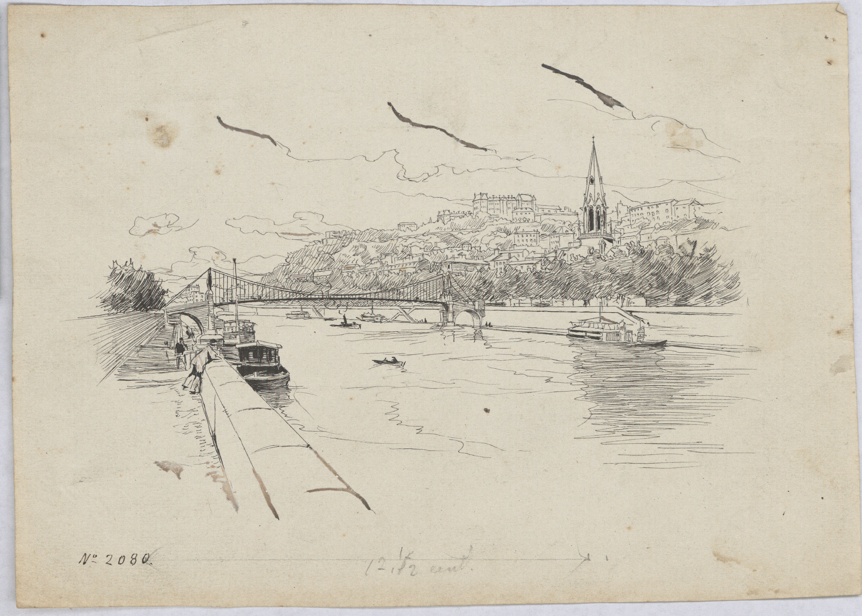 image for: Josep Lluís Pellicer - El riu Saona a Lió - Cap a 1889