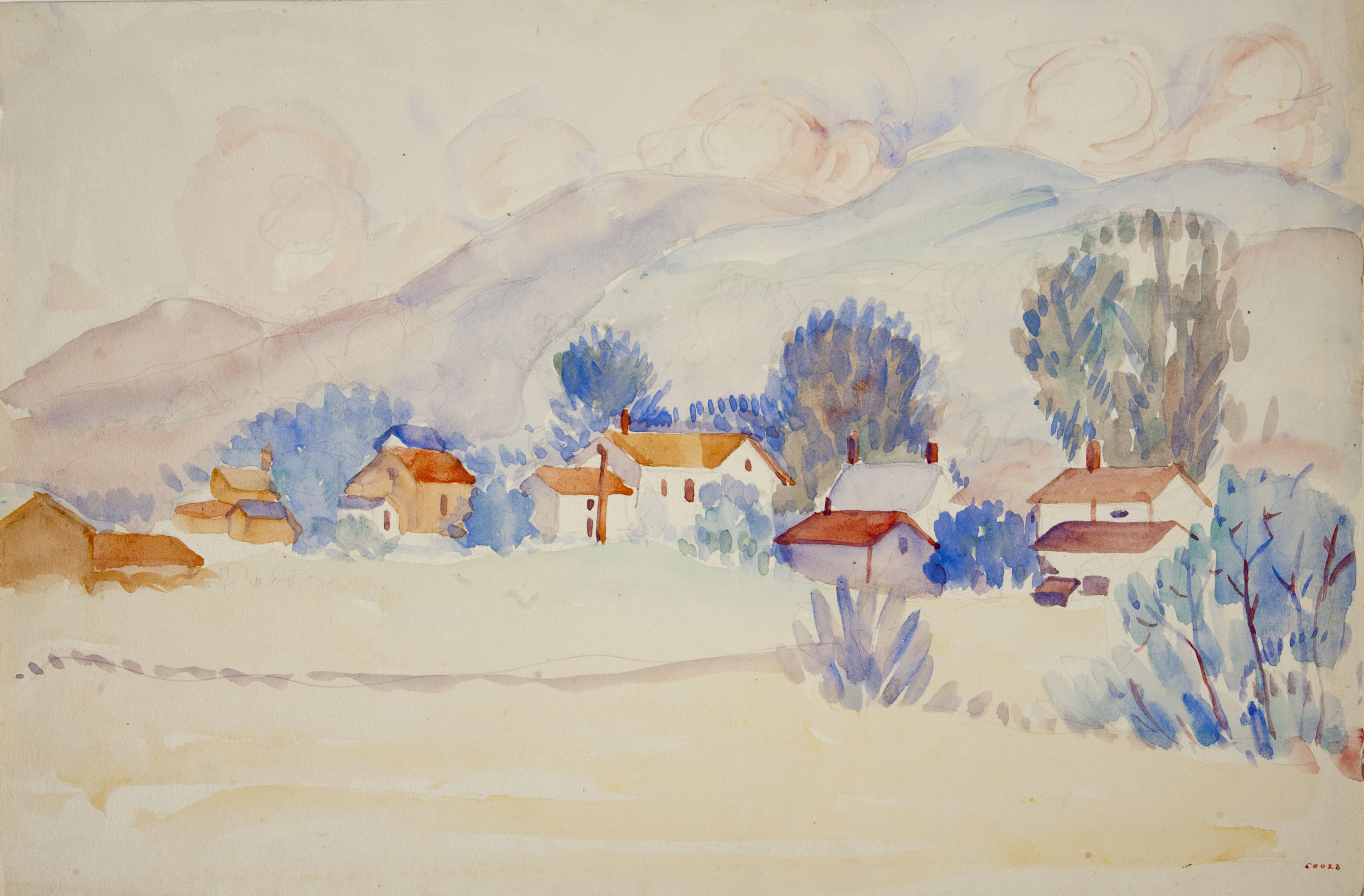 image for: Ismael Smith - Paisatge amb cases - Cap a 1941-1950