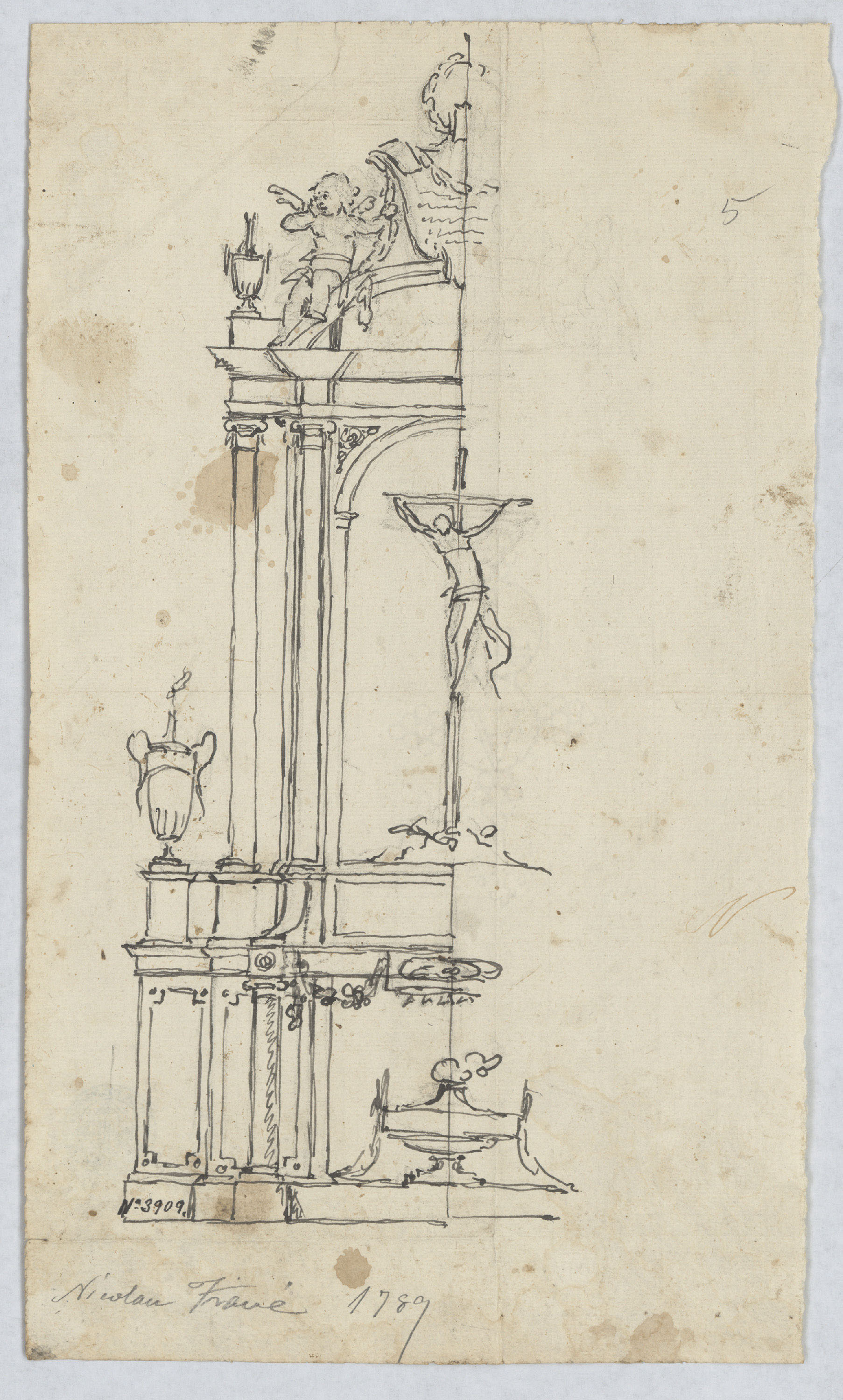 Nicolau Traver - Projecte de retaule - 1789 image for: Nicolau Traver - Projecte de retaule - 1789