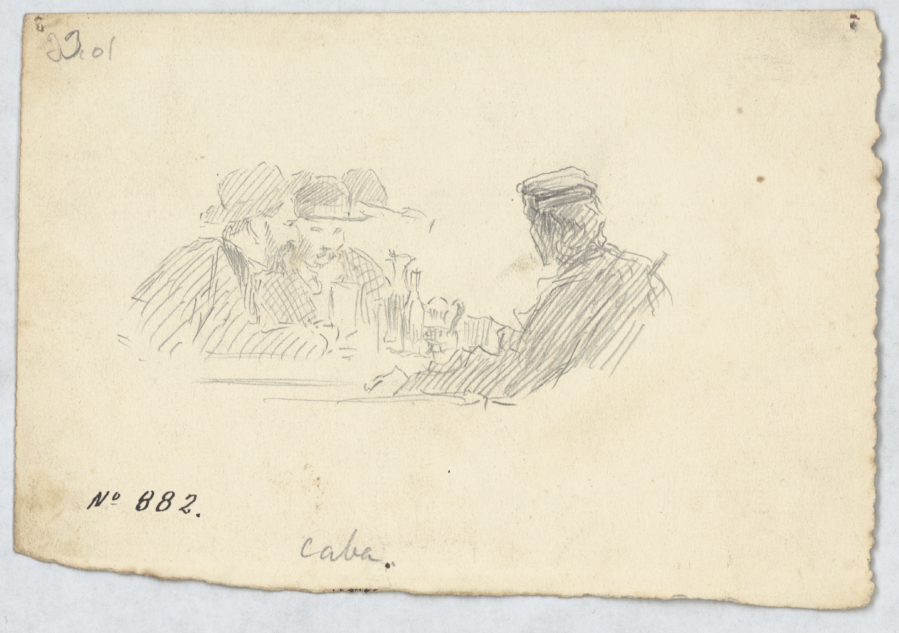 image for: Antoni Caba - Al cafè (anvers) / Al cafè (revers) - Cap a 1860-1870