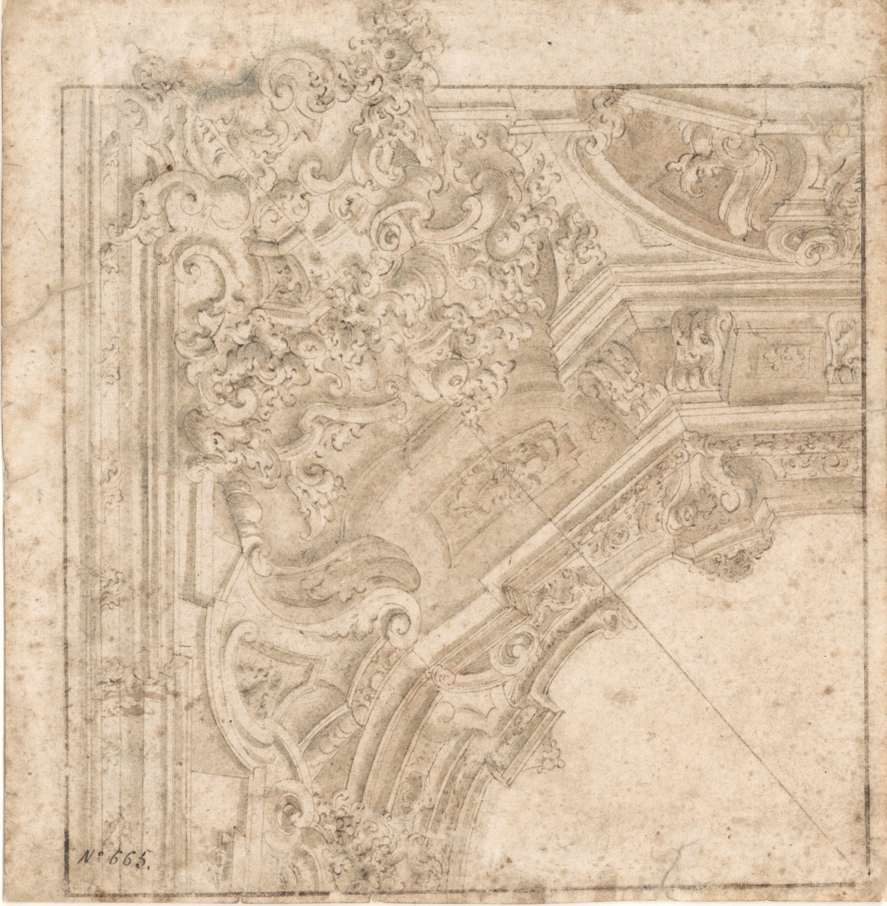 image for: Anònim - Projecte de decoració de sostre - Cap a 1720 -1730