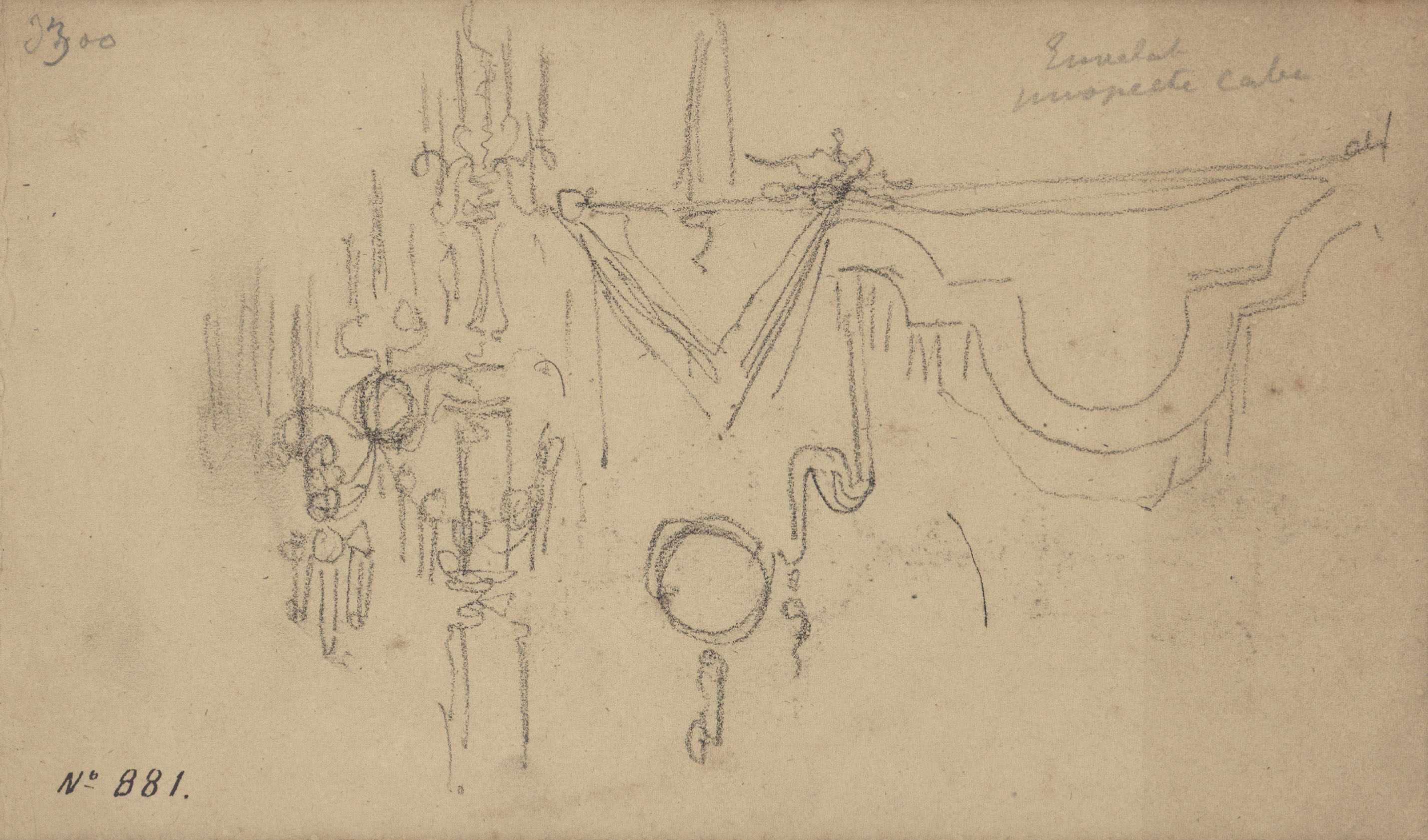 Antoni Caba - Motius decoratius per a un envelat - Cap a 1860-1870 image for: Antoni Caba - Motius decoratius per a un envelat - Cap a 1860-1870