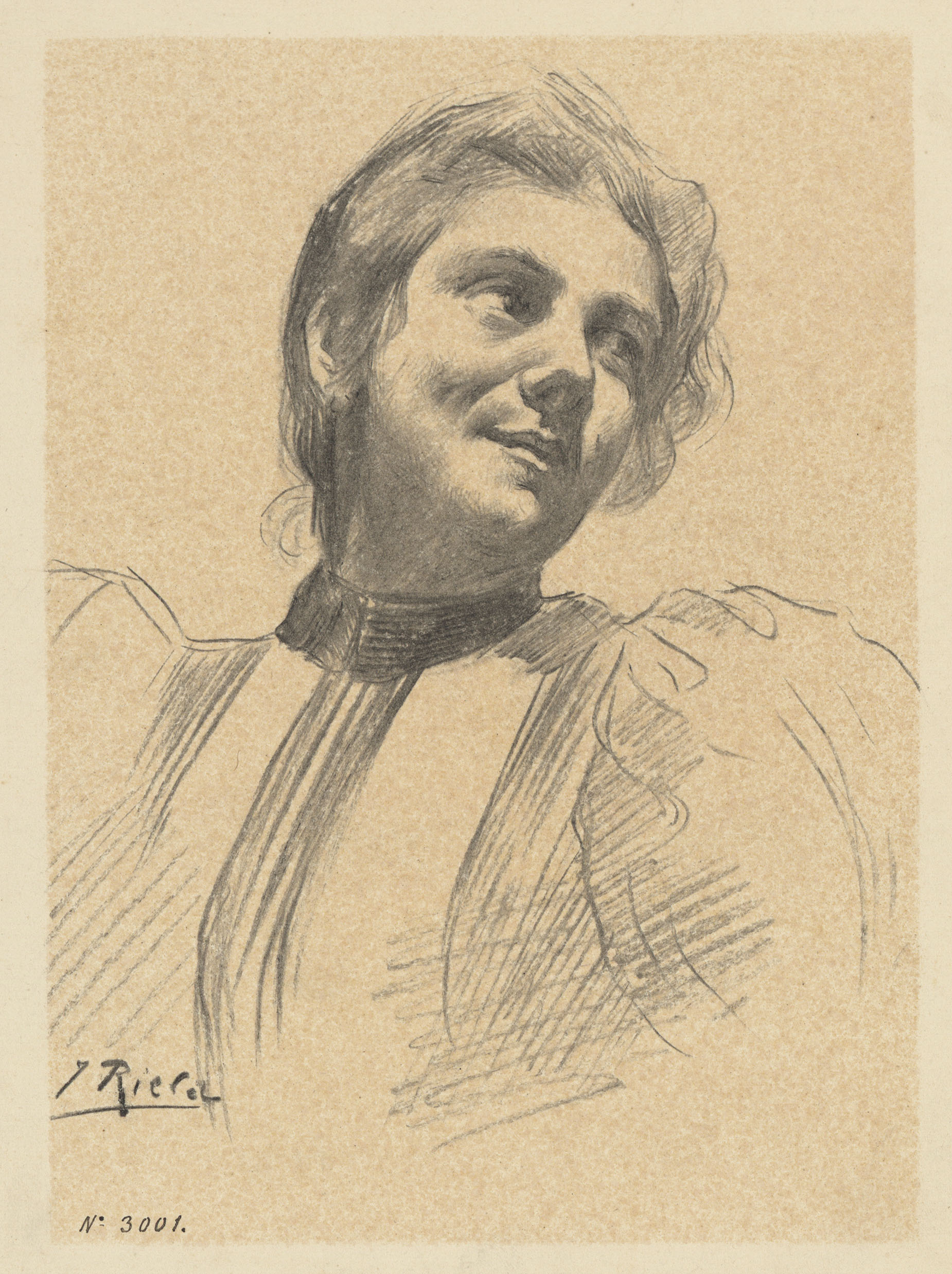 Isidre Riera - Bust de dona - Cap a 1895 image for: Isidre Riera - Bust de dona - Cap a 1895