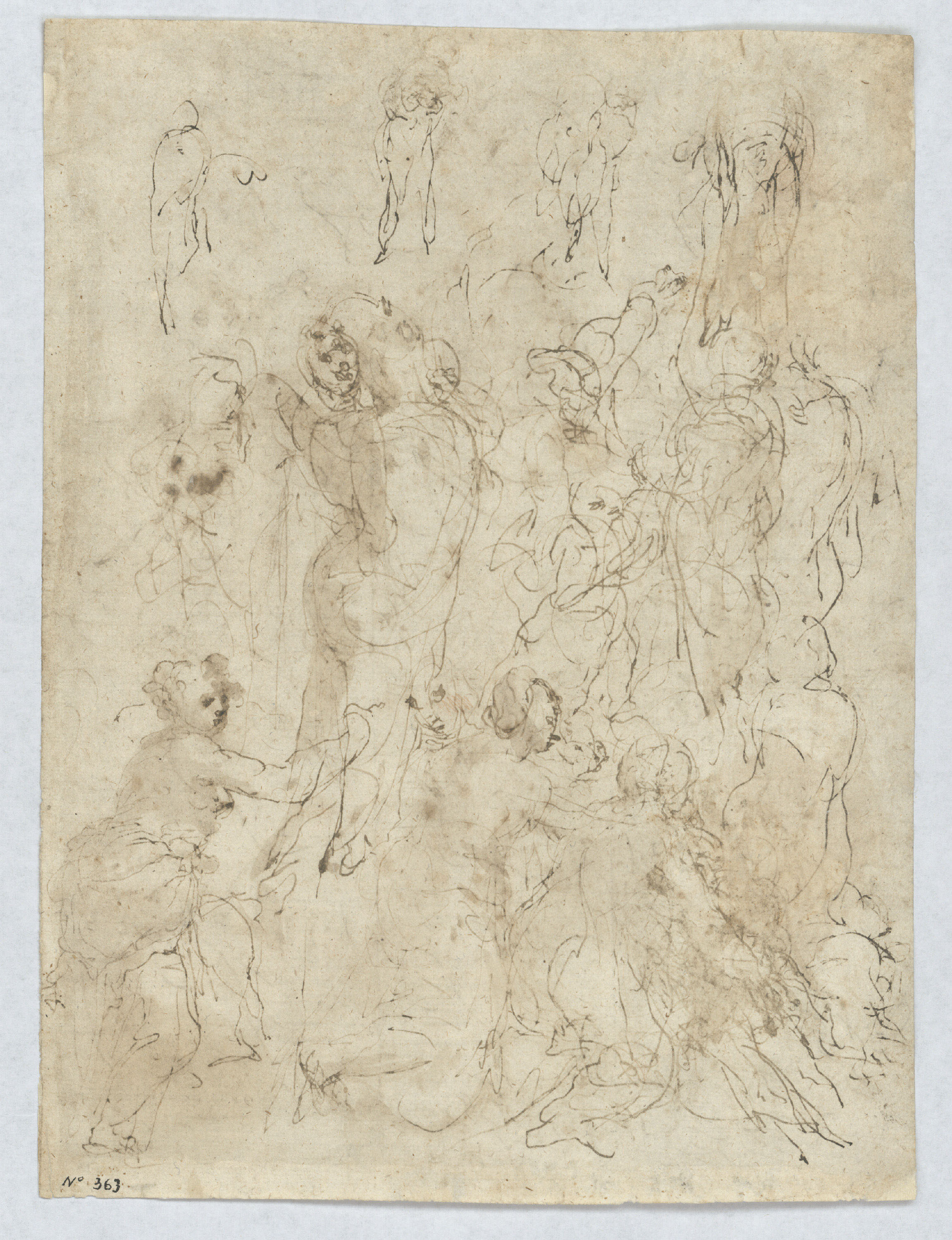 image for: Taddeo Zuccaro - Apunts de figura (anvers) / Esbossos de figures (revers) - 1550