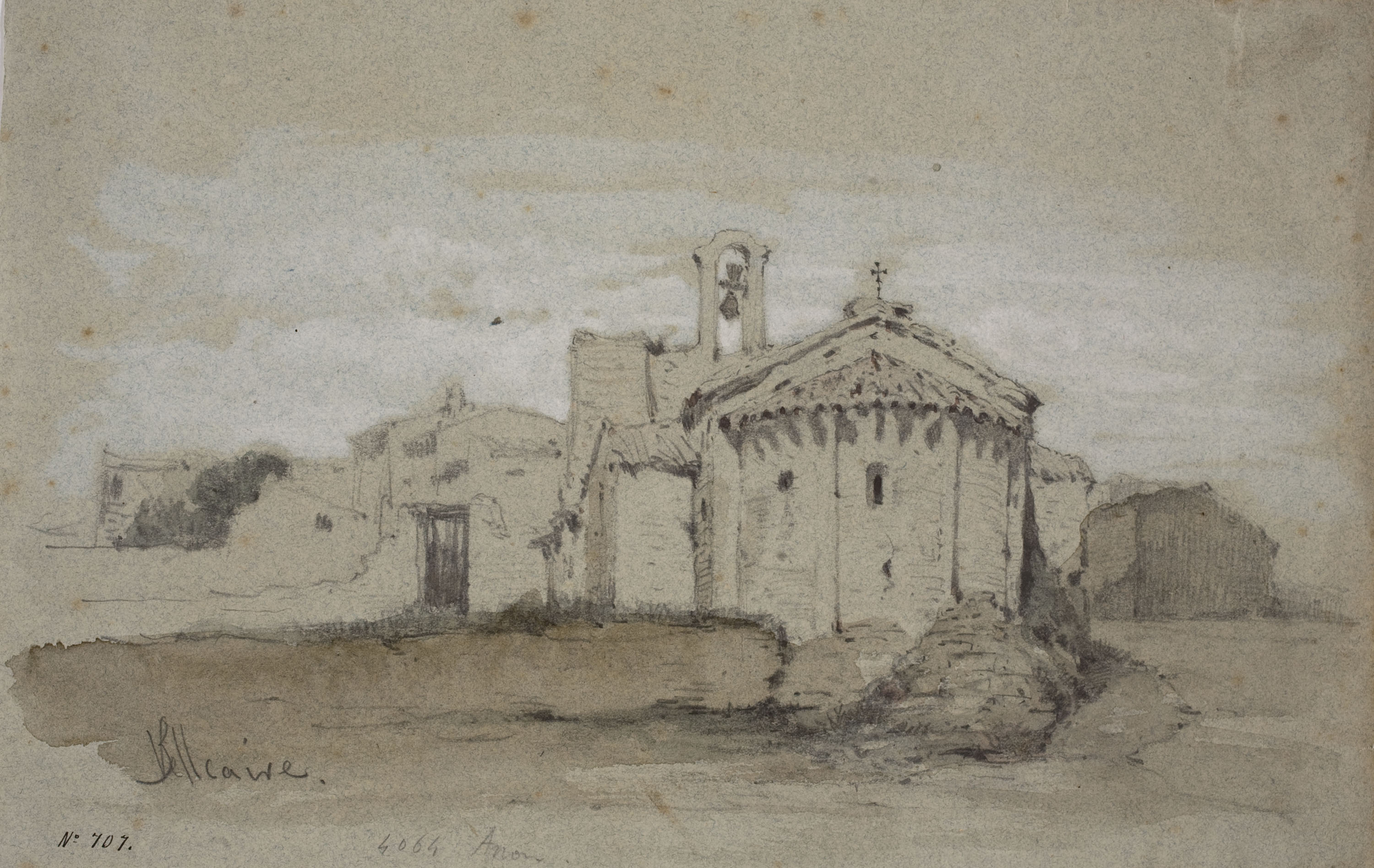 image for: Modest Urgell - Sant Joan de Bellcaire. Estudi per al quadre «Toc de mal temps» - Cap a 1880