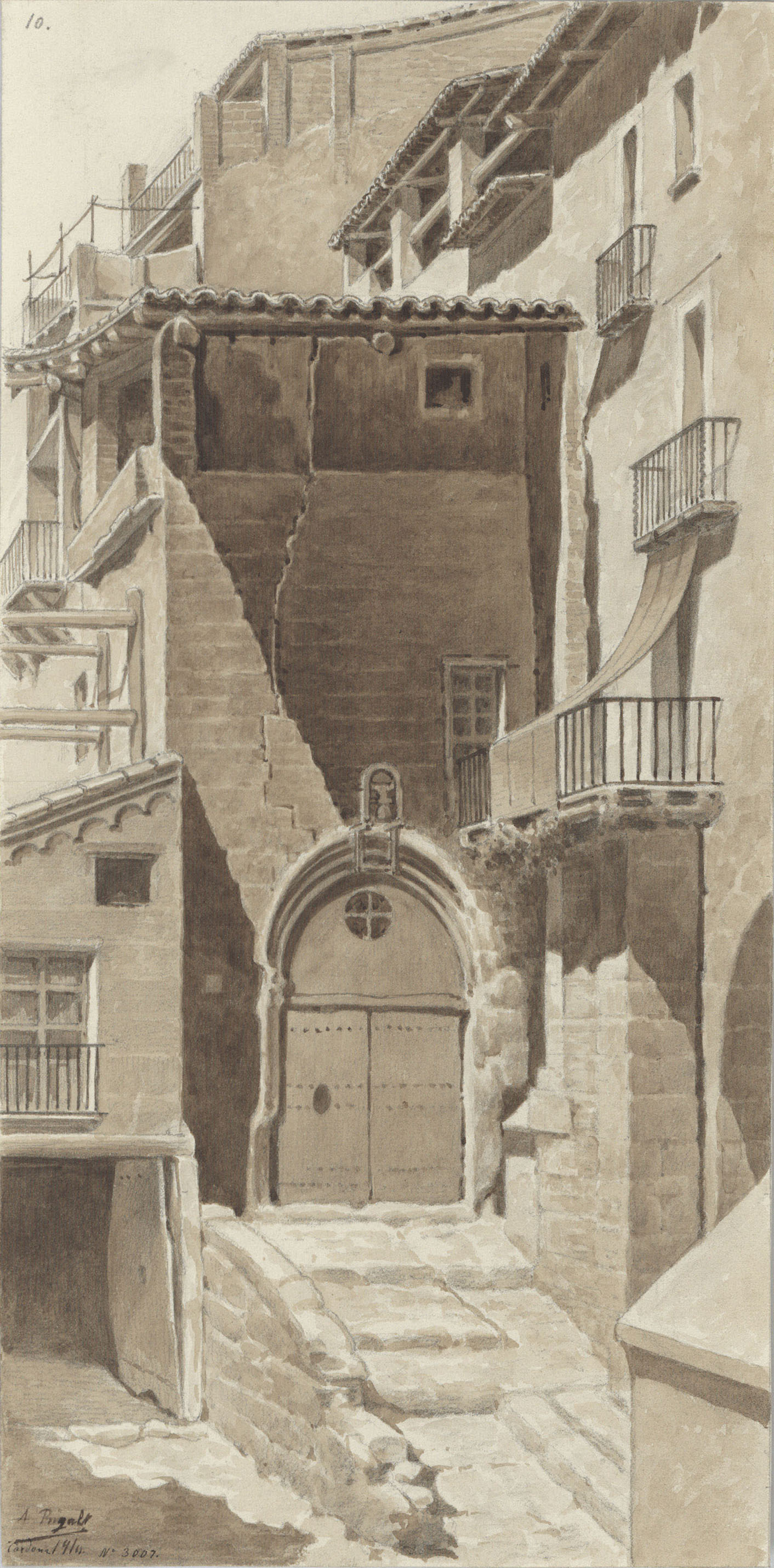 image for: Antoni Rigalt - Un carrer de Cardona - Cardona, 1910