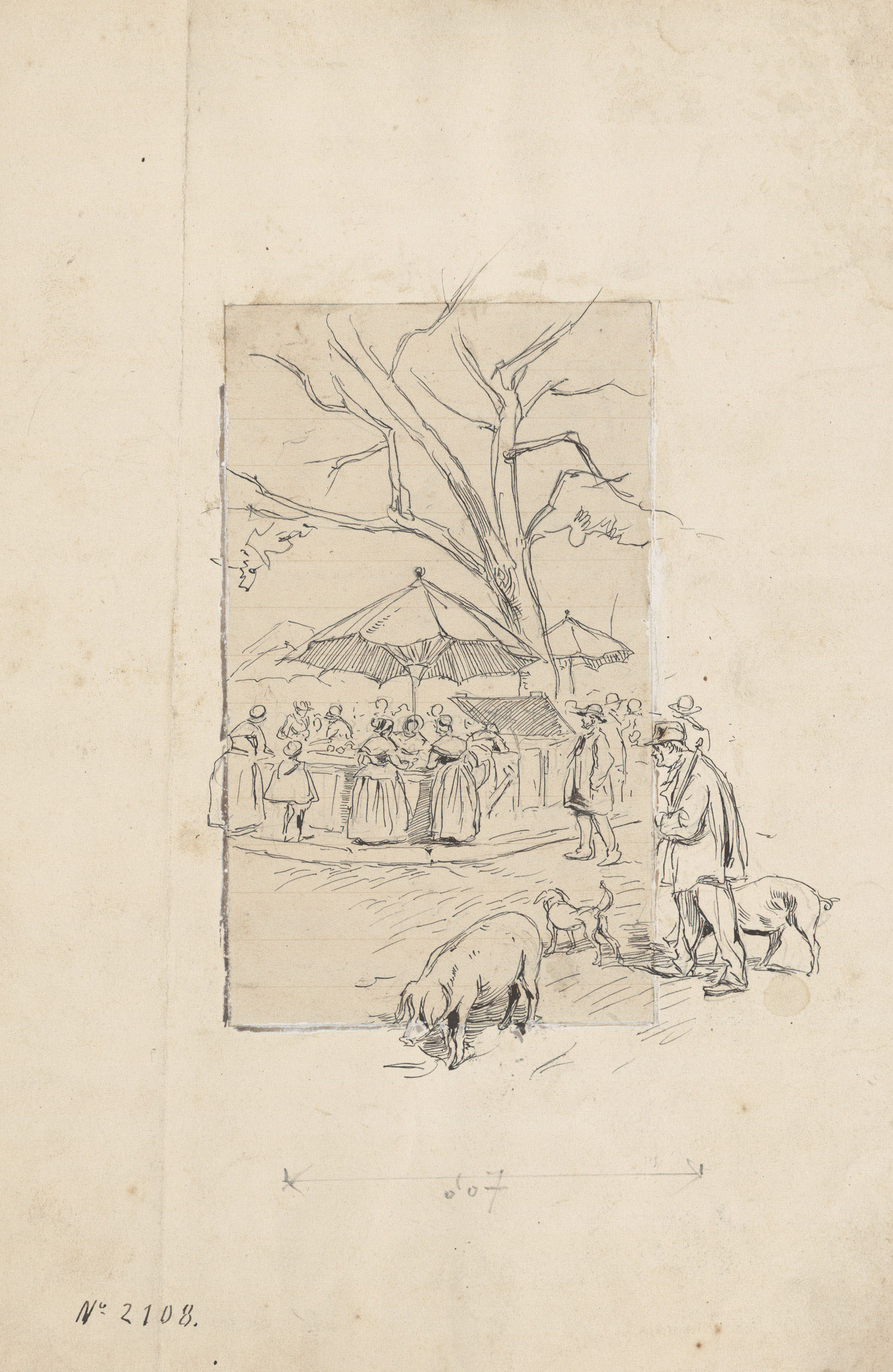 image for: Josep Lluís Pellicer - Mercat d'Avinyó - Cap a 1889