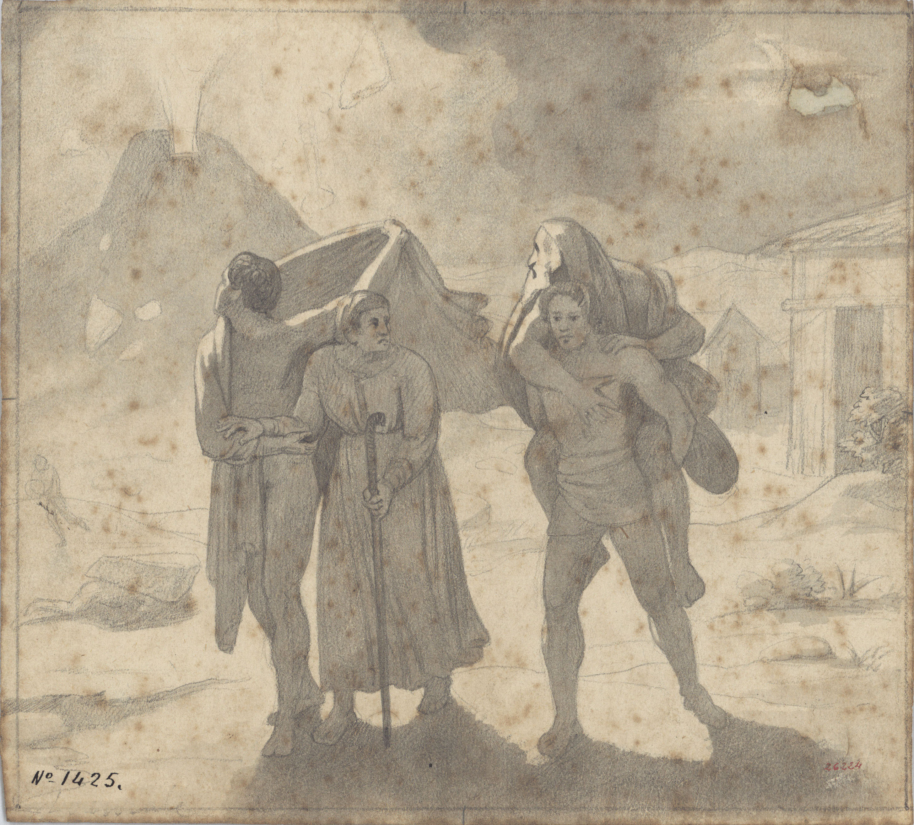 Claudi Lorenzale - Enees i Anquises - Cap a 1840-1850 image for: Claudi Lorenzale - Enees i Anquises - Cap a 1840-1850