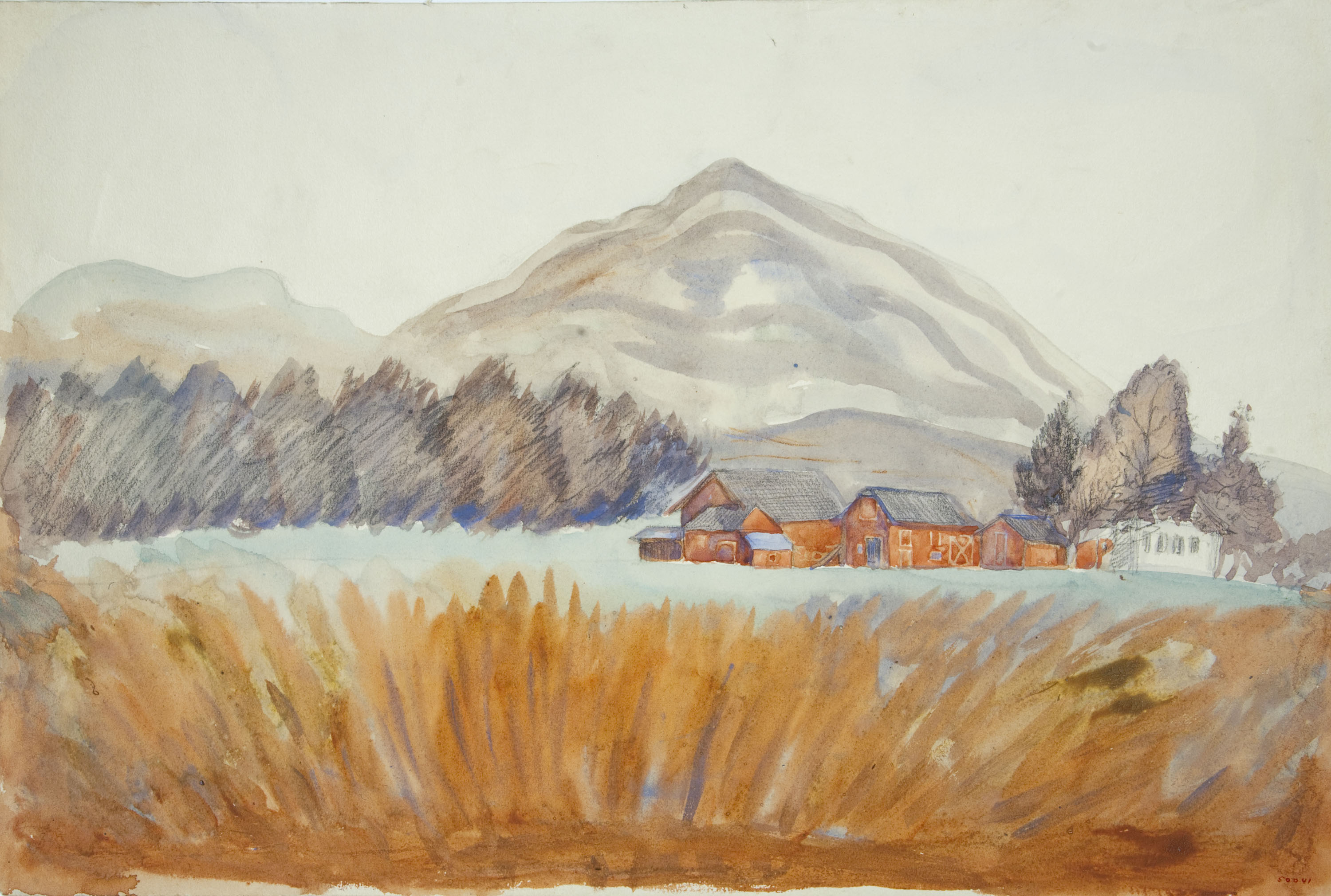 image for: Ismael Smith - Paisatge amb cases - Cap a 1941-1950
