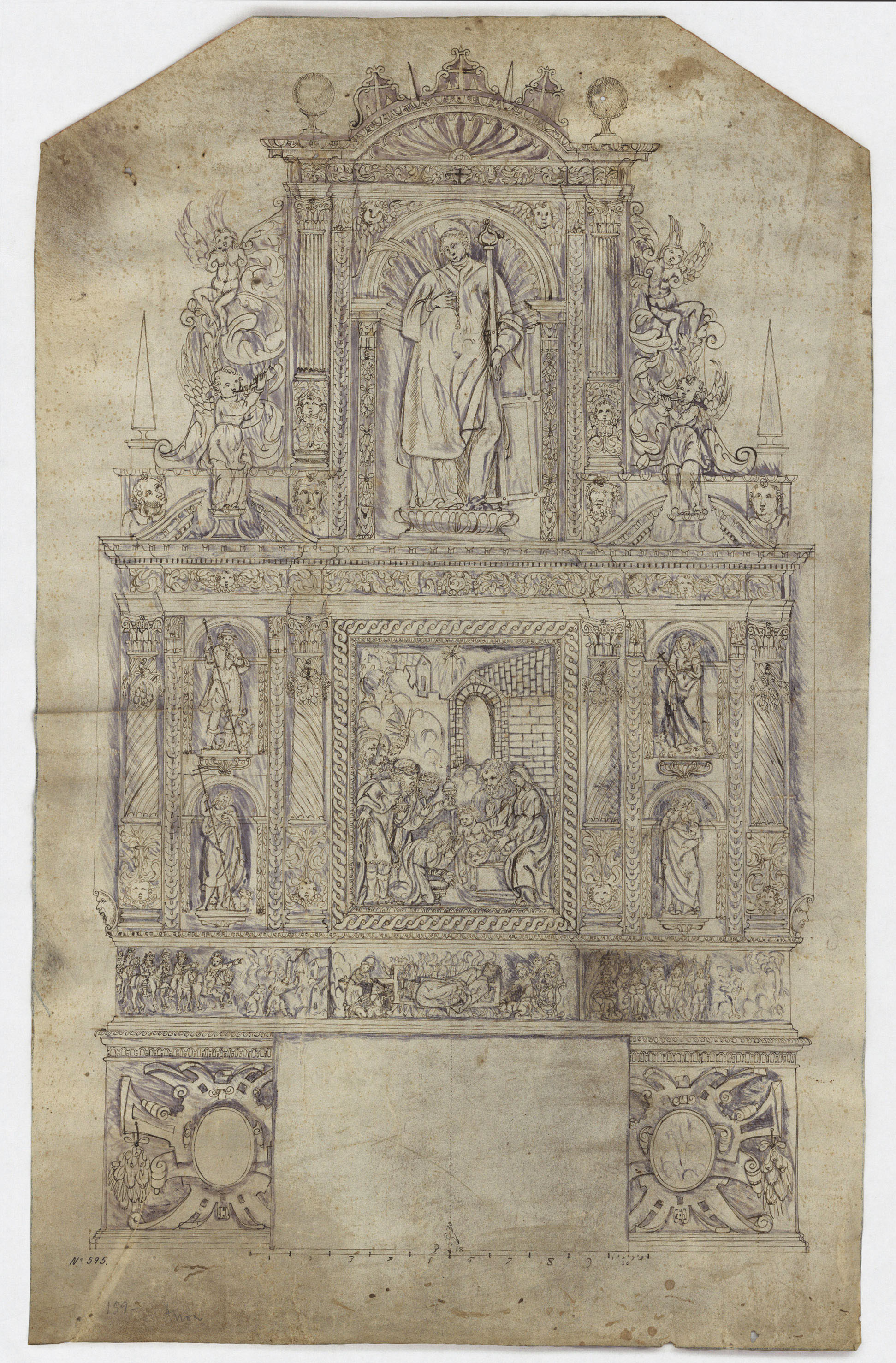 image for: Anònim - Projecte de retaule - Primera meitat del segle XVII