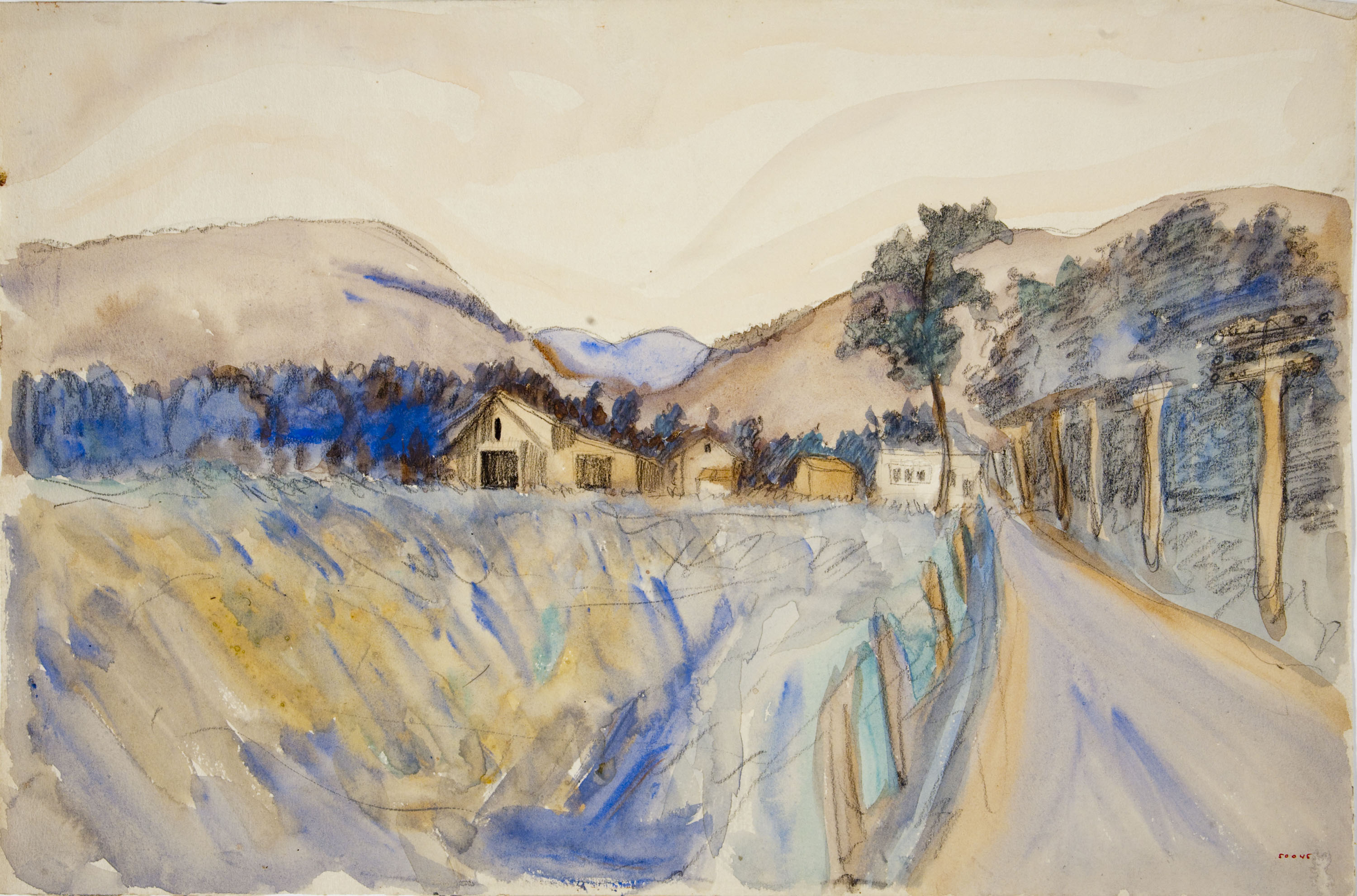 image for: Ismael Smith - Paisatge amb cases dels voltants d'Irvington - Cap a 1941-1950