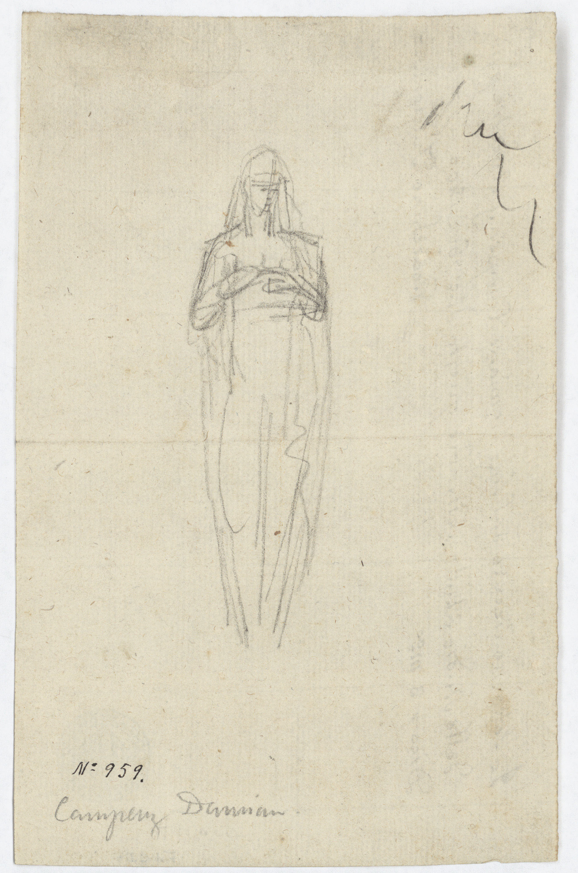 image for: Damià Campeny - Apunt de figura femenina - Cap a 1803