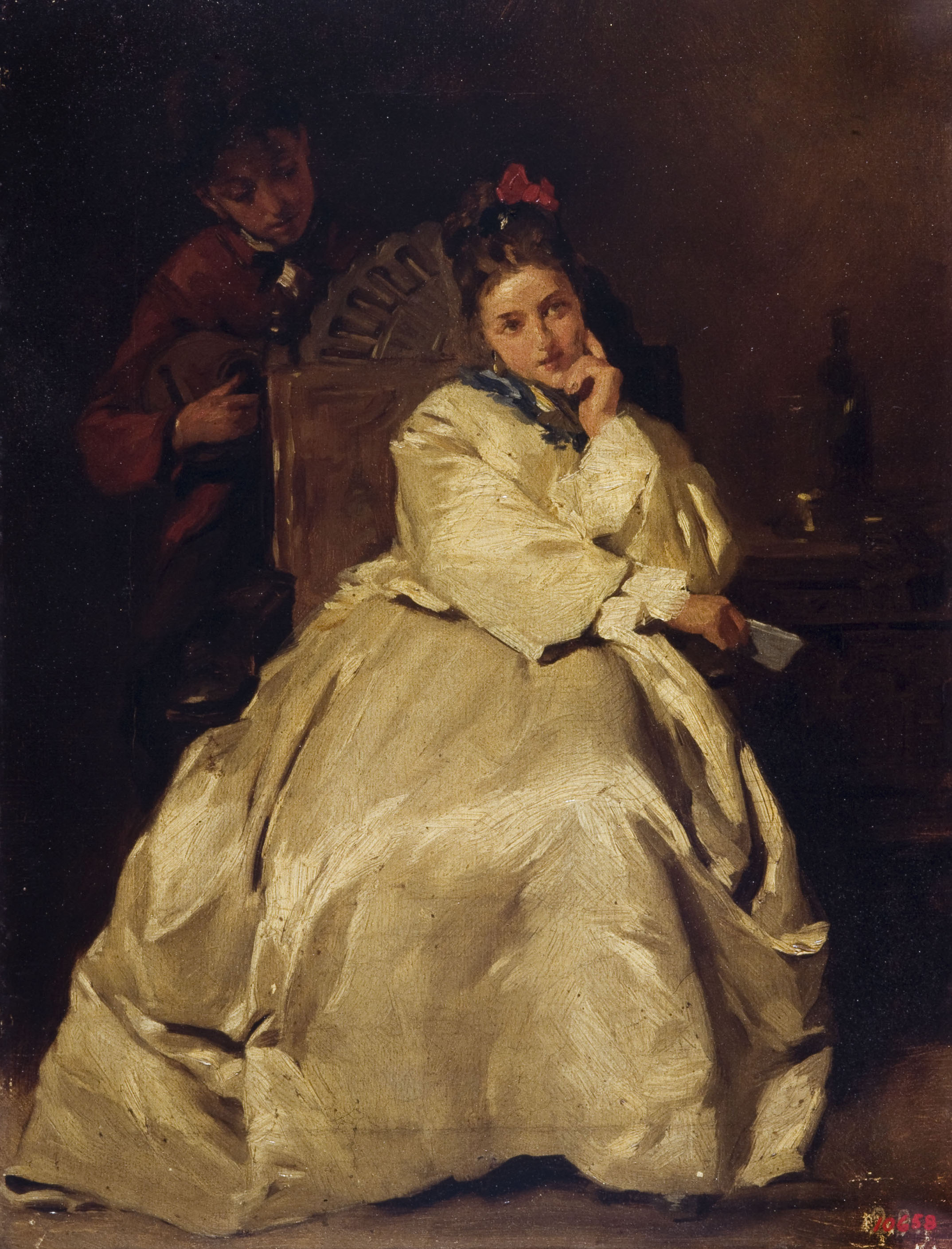 image for: Simó Gómez - Pensativa - Cap a 1874