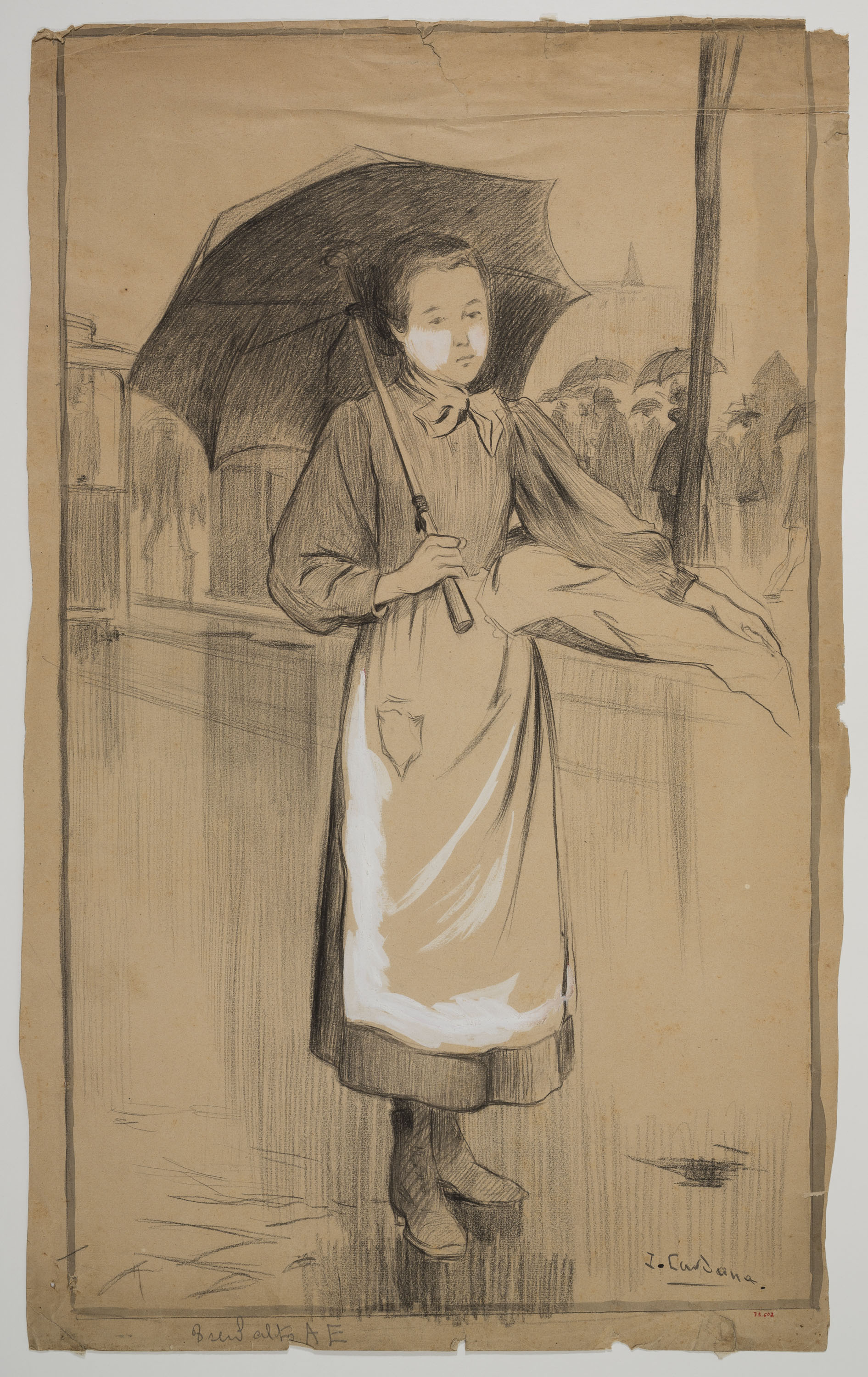 image for: Joan Cardona - Noia amb paraigua - Cap a 1902