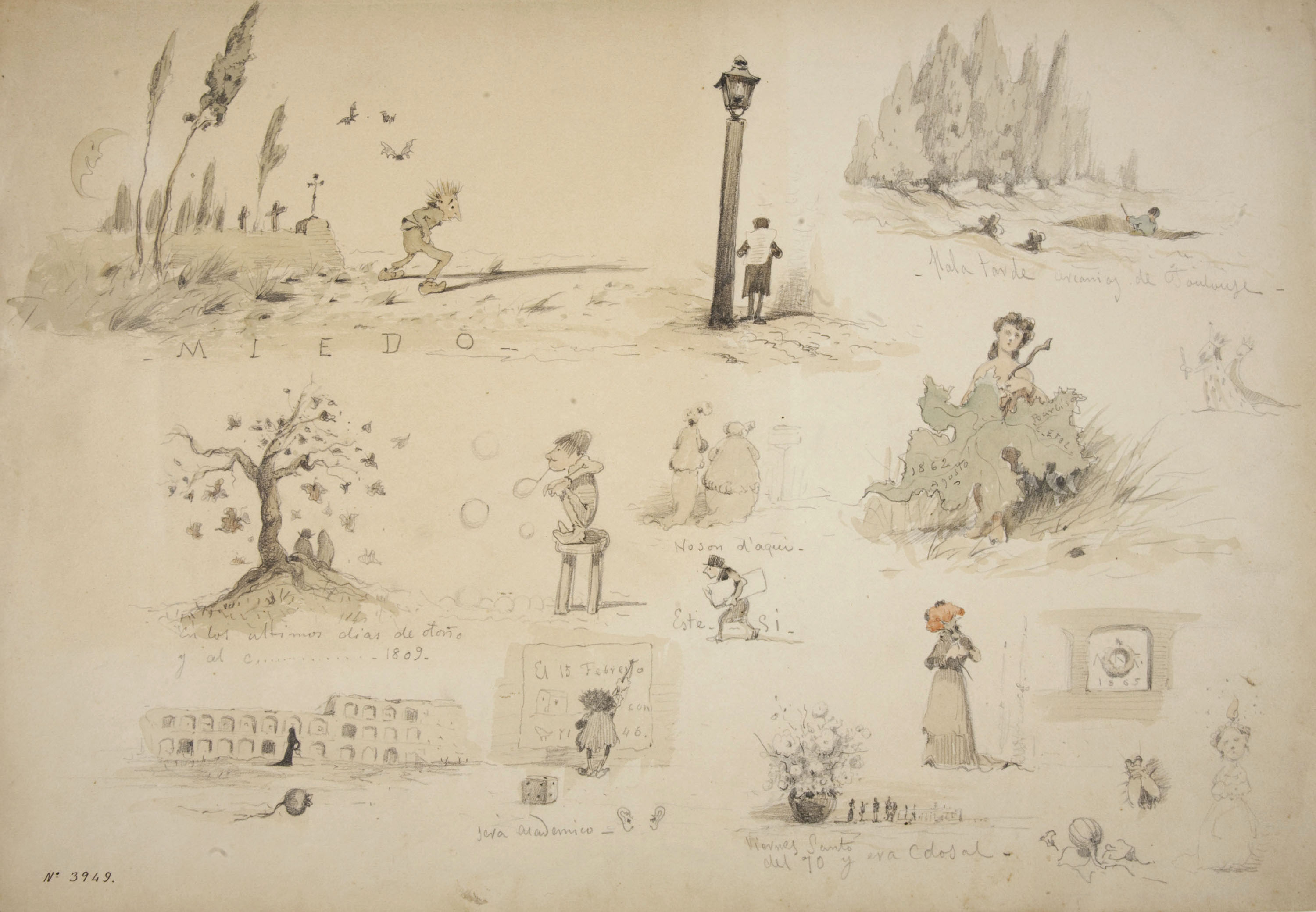 Modest Urgell - Apunts diversos - Cap a 1870 image for: Modest Urgell - Apunts diversos - Cap a 1870