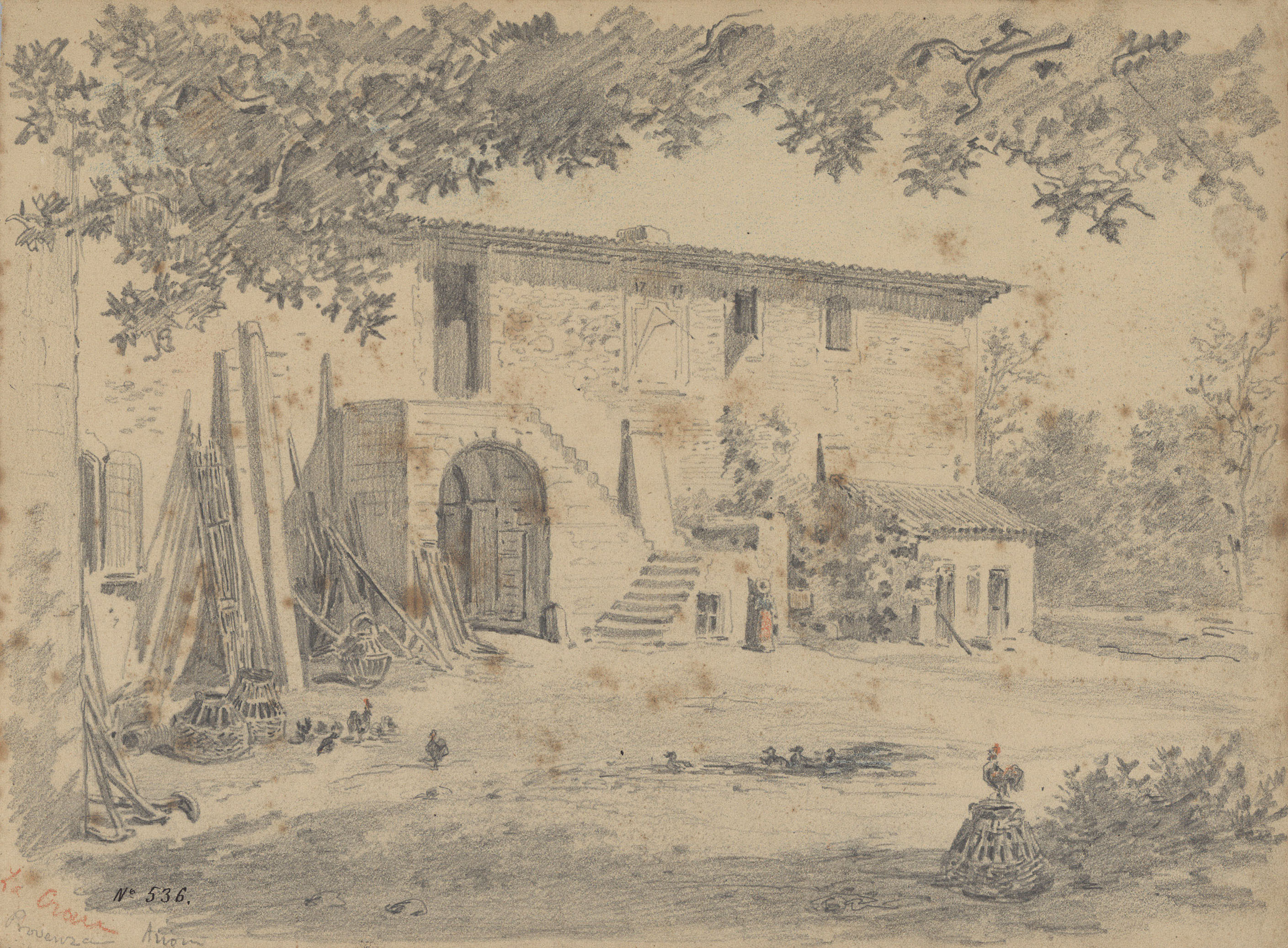image for: Anònim - Masia - Cap a 1856