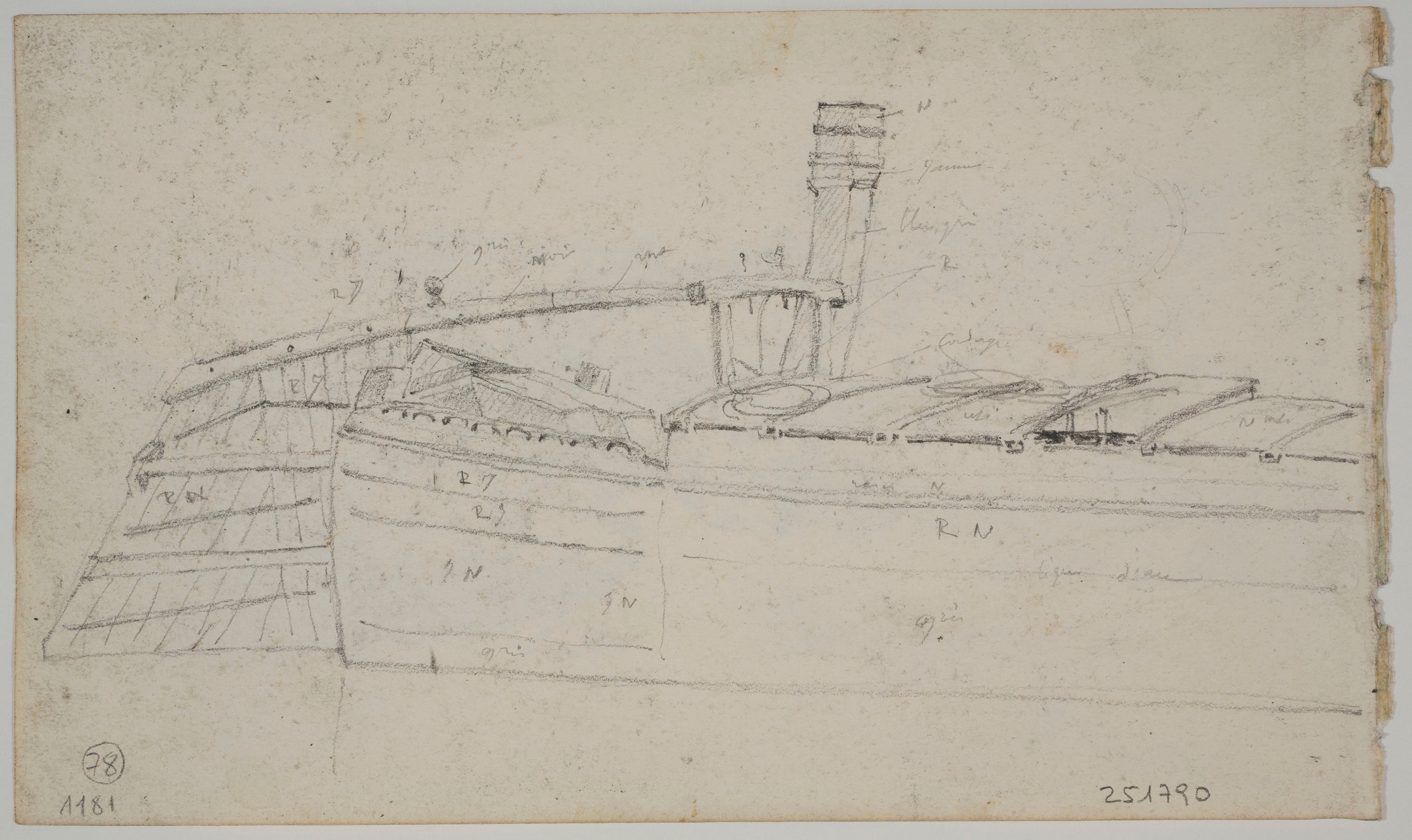 image for: Adolphe Hedwige Alphonse Delamare - Vista de Caldes de Montbui amb el Pont (anvers) / Barca (revers) - Diumenge 10 de juny de 1827 [1]