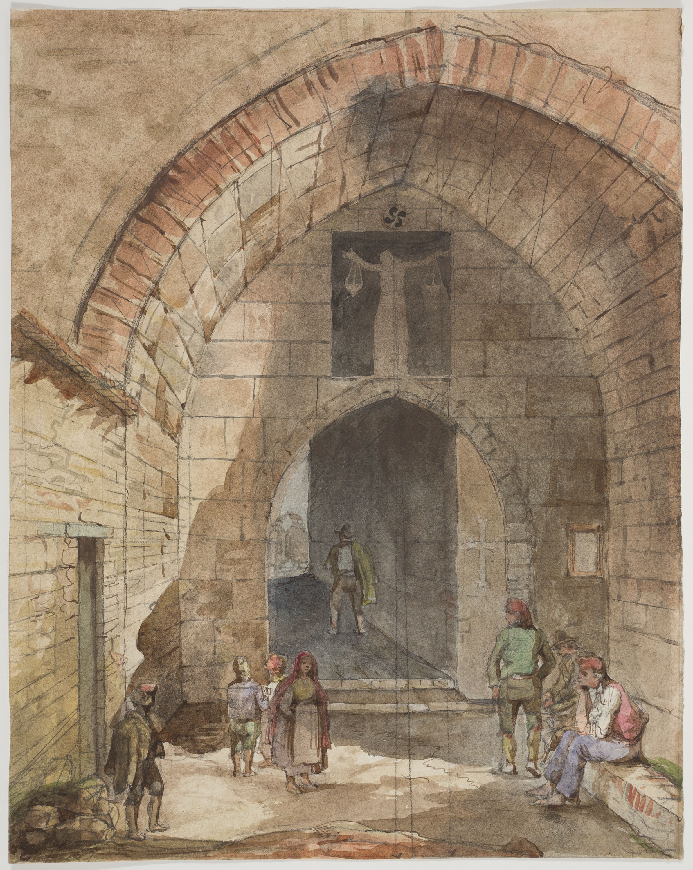 image for: Adolphe Hedwige Alphonse Delamare - Petita porta que dona al camp a Vitòria - 3 octubre 1824