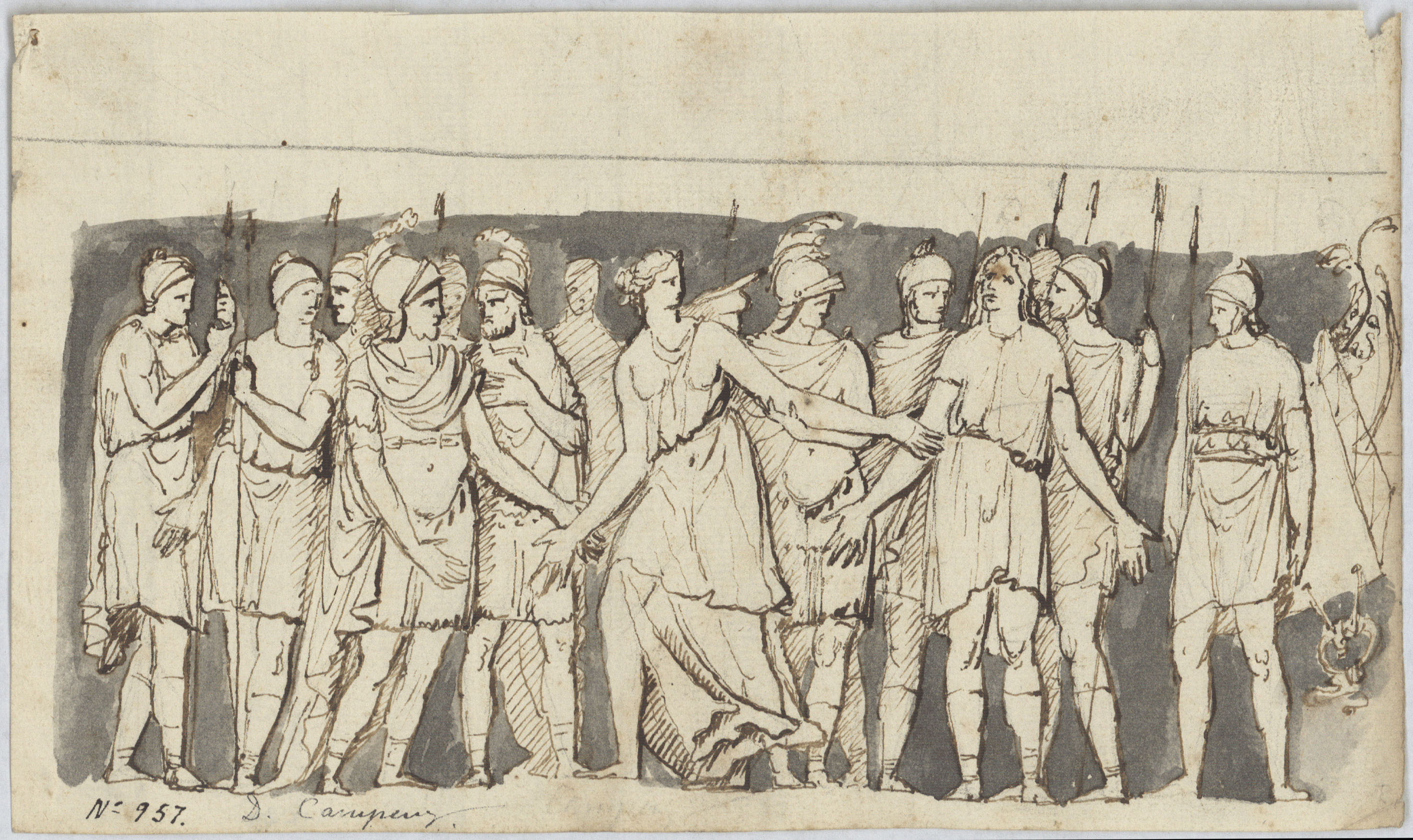 image for: Damià Campeny - Briseida és separada d'Aquil·les pels guerrers d'Agamèmnon - Cap a 1800 -1810