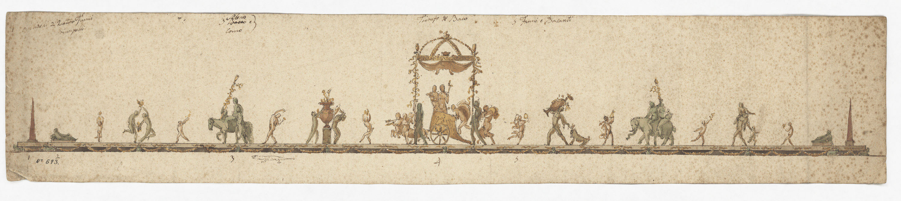image for: Damià Campeny - Projecte de triomf de taula (anvers) / Esbós de triomf de taula (revers) - Cap a 1804-1806