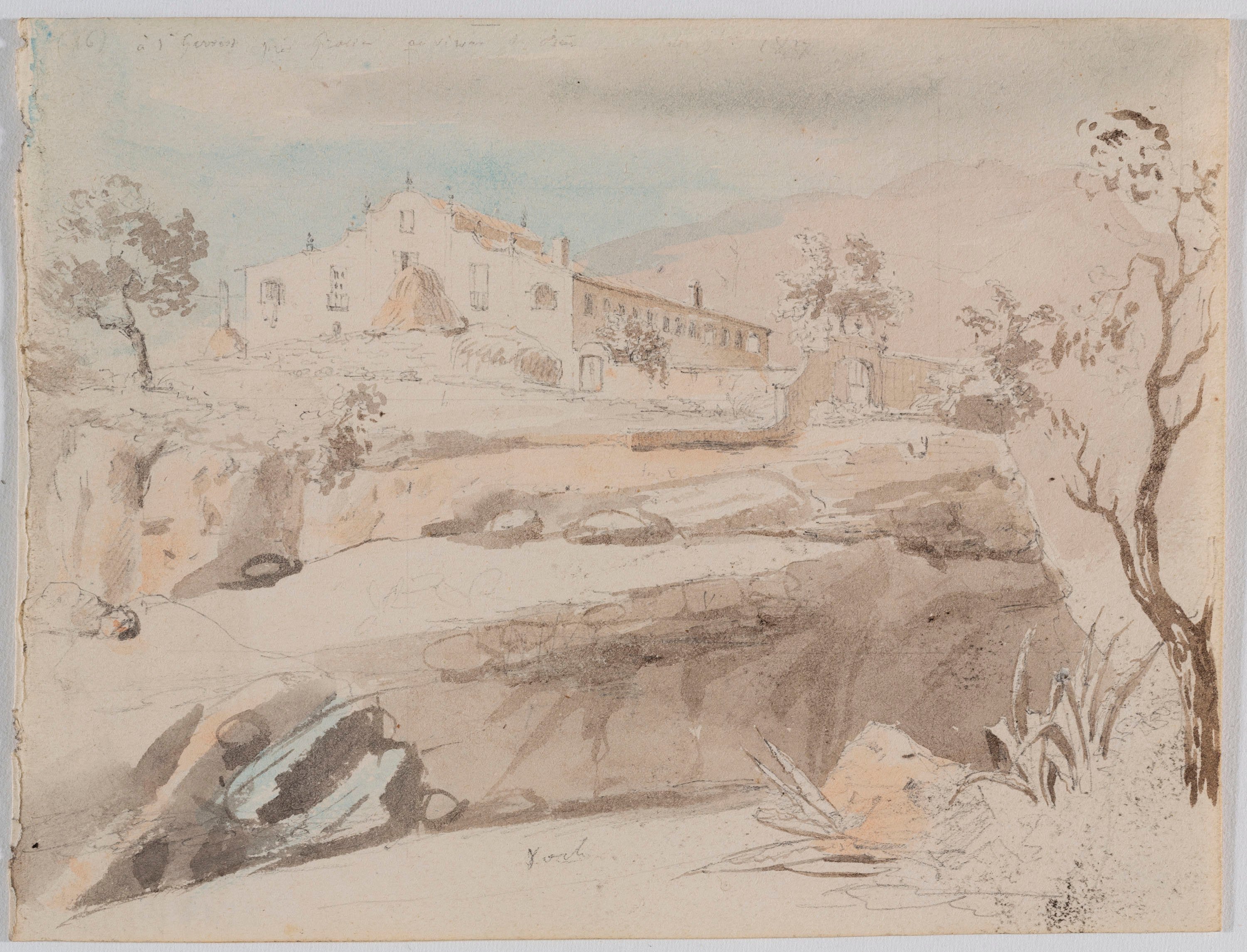 image for: Adolphe Hedwige Alphonse Delamare - Masia a Sant Gervasi de Cassoles - 1827
