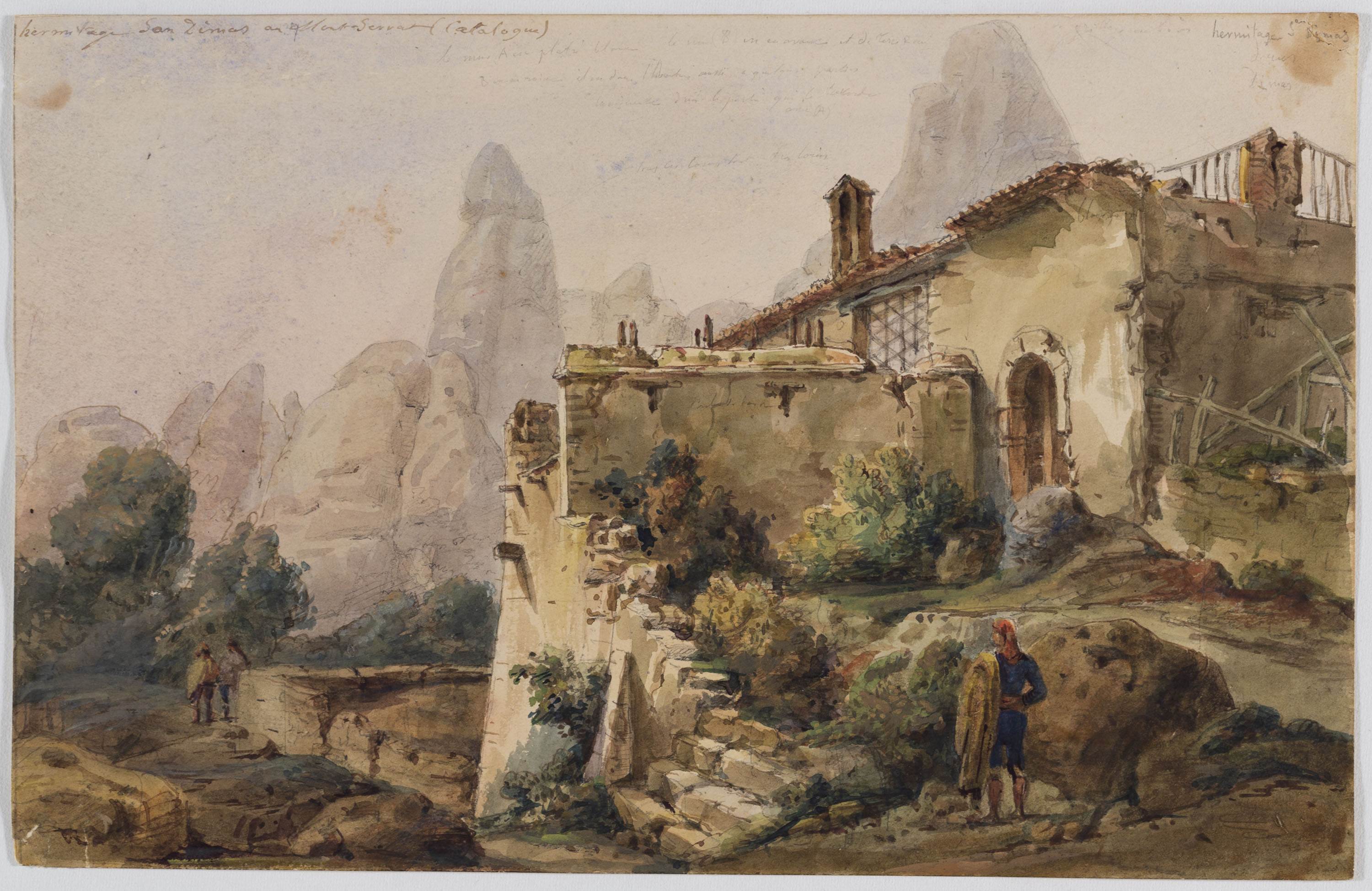 image for: Adolphe Hedwige Alphonse Delamare - Ermita de Sant Dimes a Montserrat - Setembre de 1826
