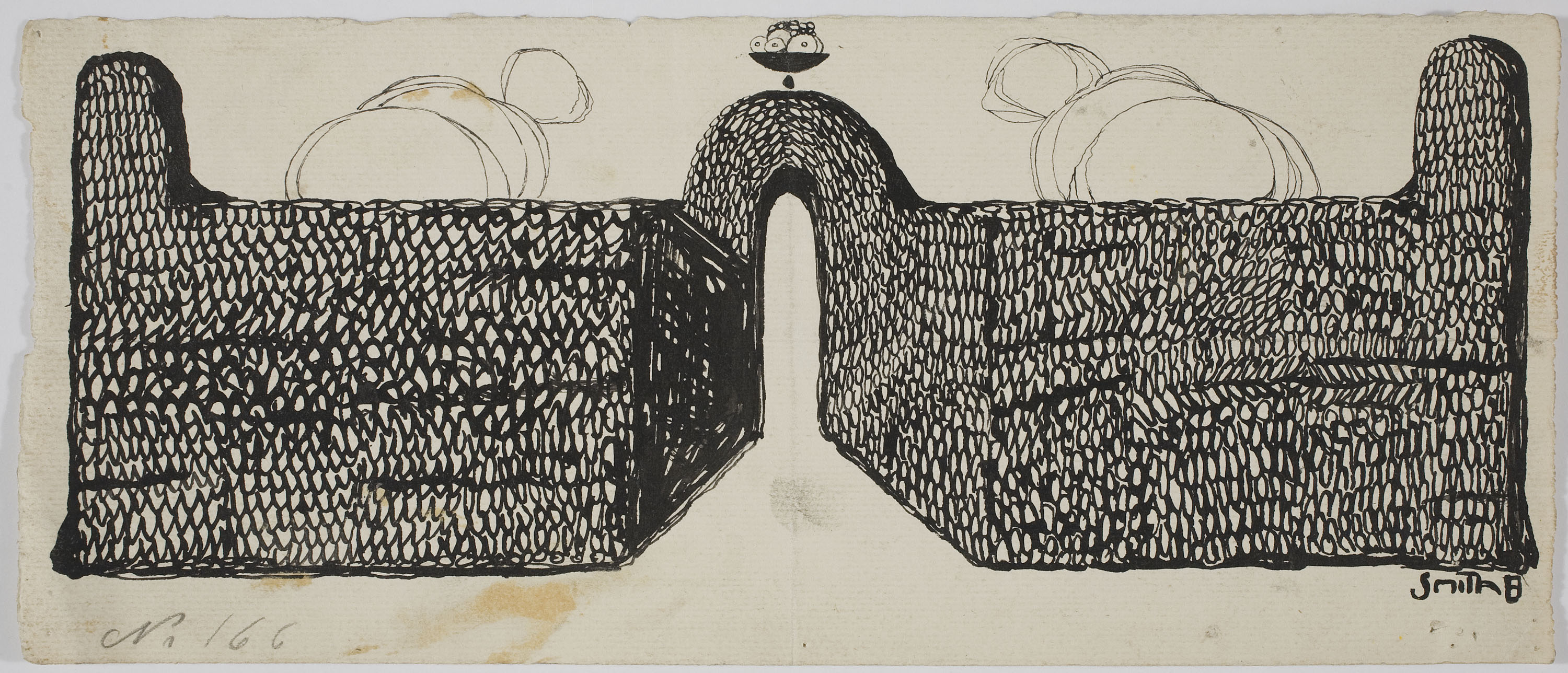 image for: Ismael Smith - Entrada d'un jardí (anvers) / Figures (revers) - Cap a 1907-1910