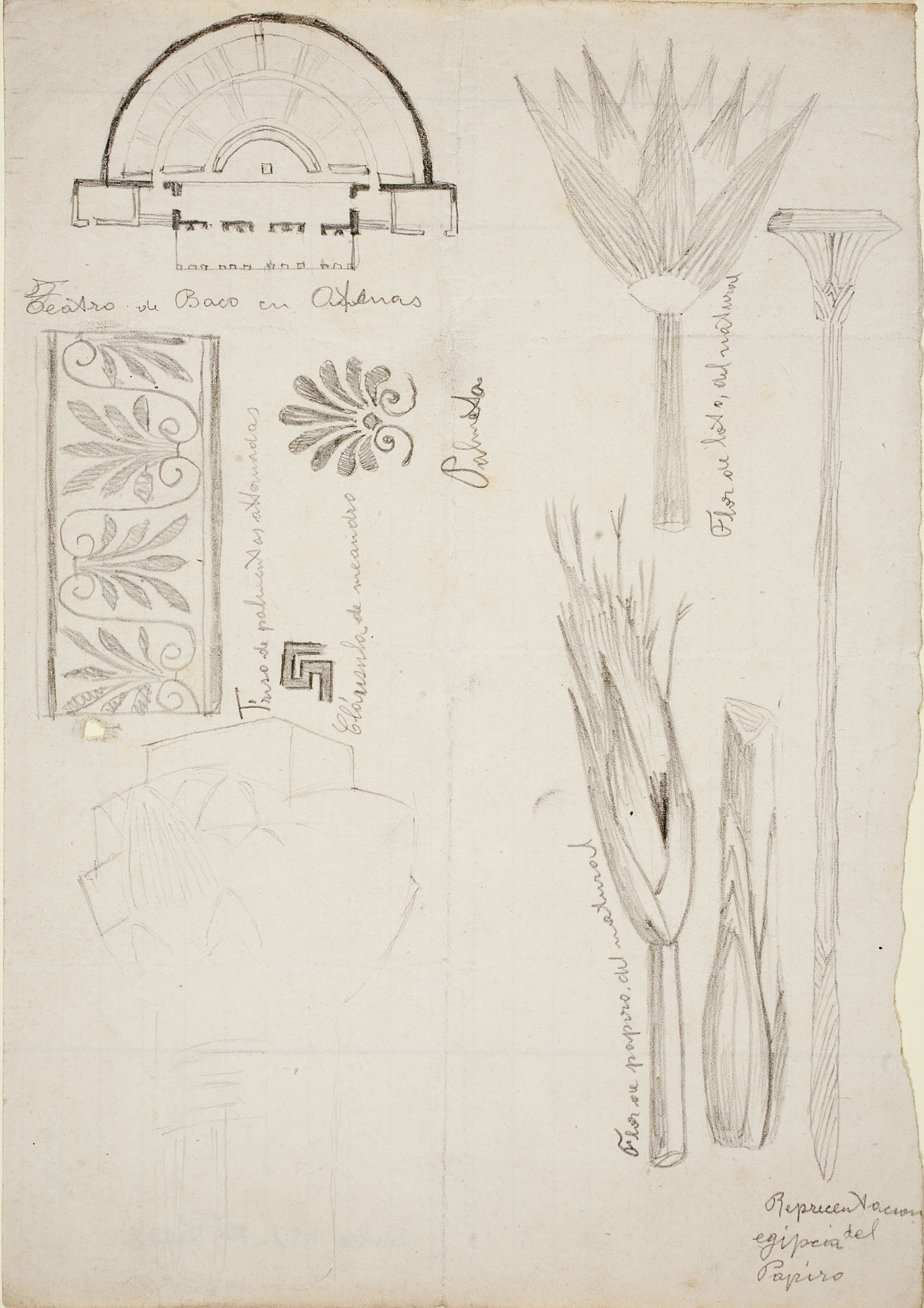 image for: Ismael Smith - Motius decoratius del teatre de Bacus a Atenes - Cap a 1911