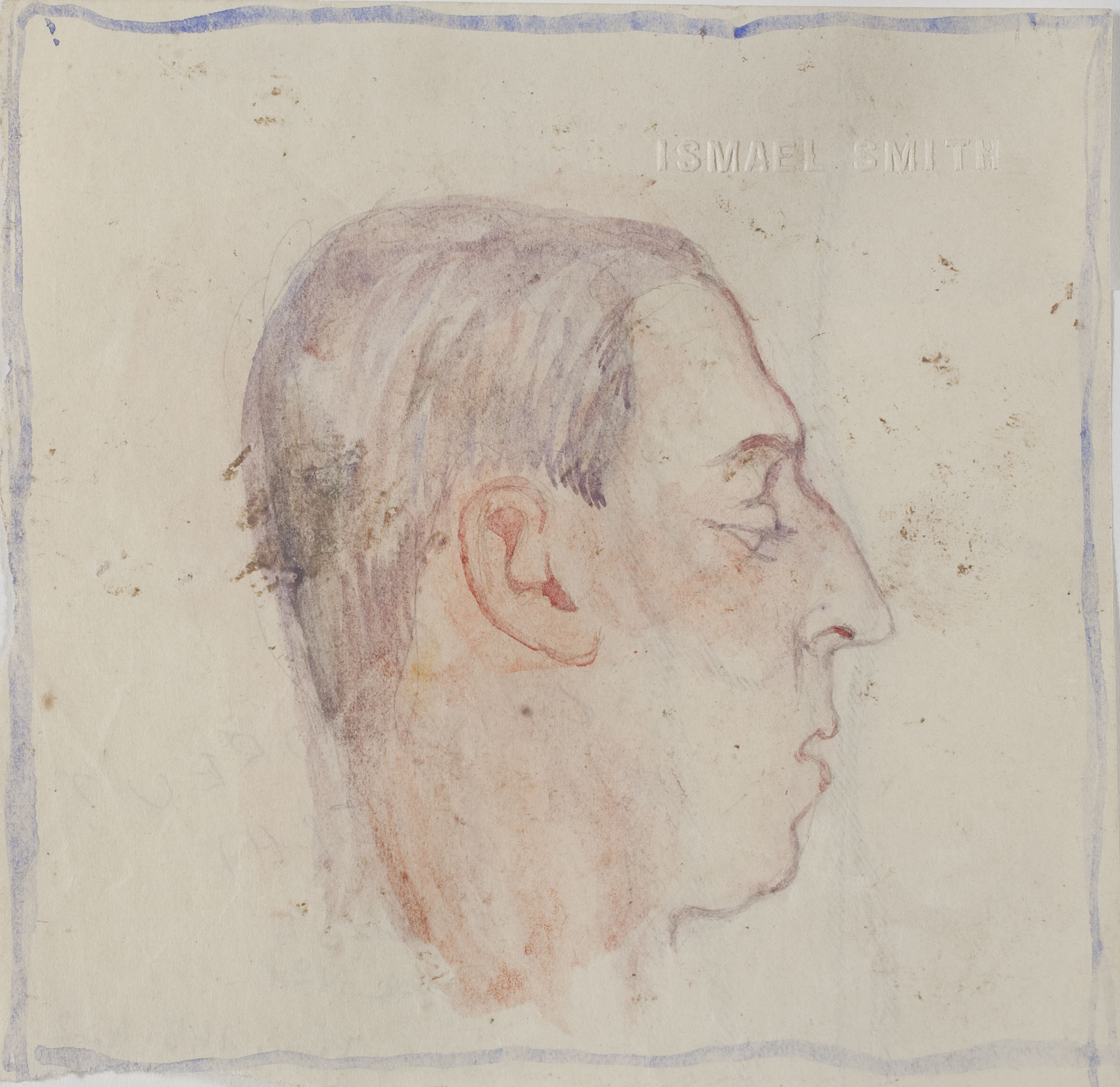 image for: Ismael Smith - Retrat de Marià Andreu [?] (anvers) / Fragment de cama (revers) - Cap a 1911