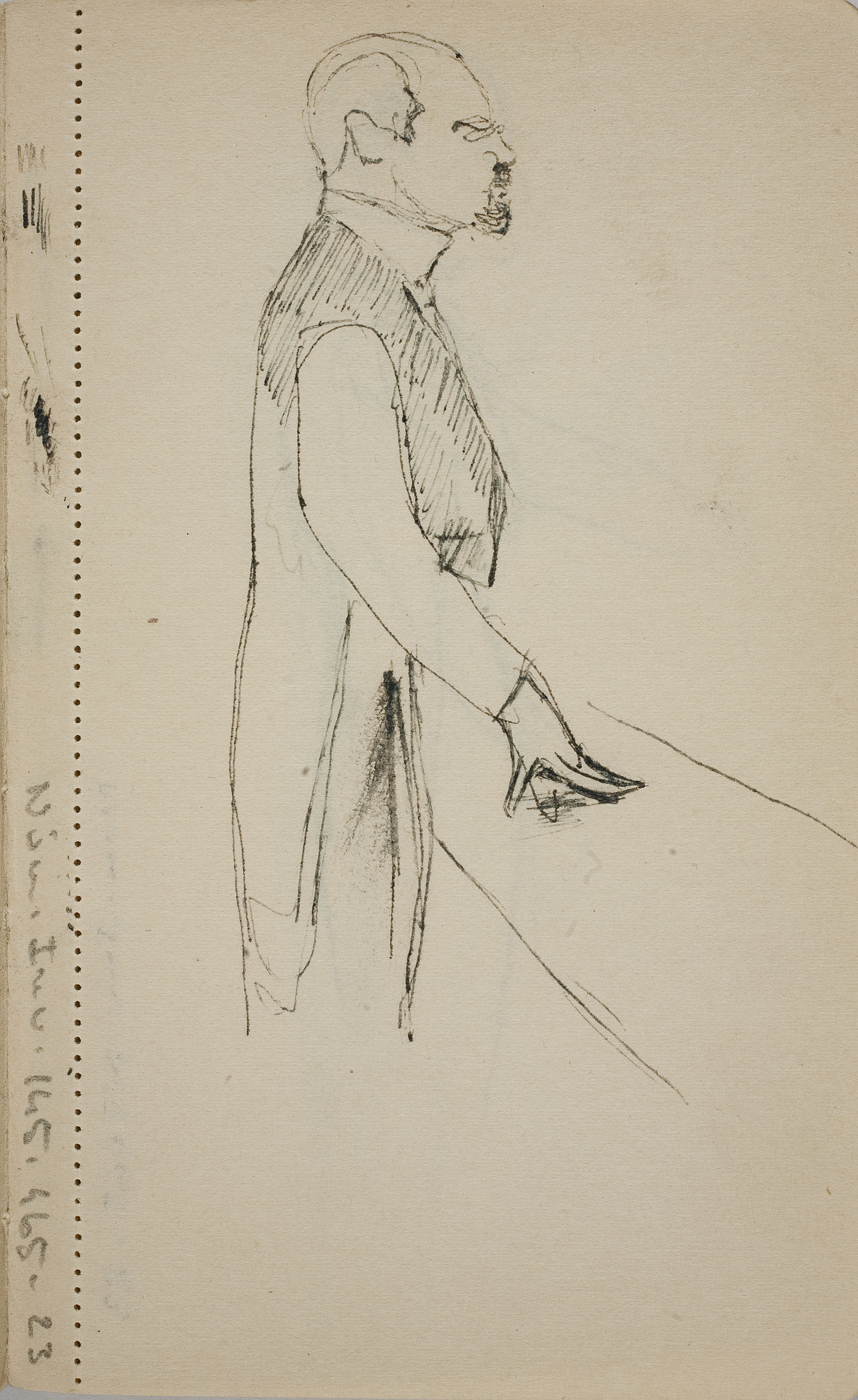 image for: Ismael Smith - Figura masculina de perfil - Cap a 1911-1913