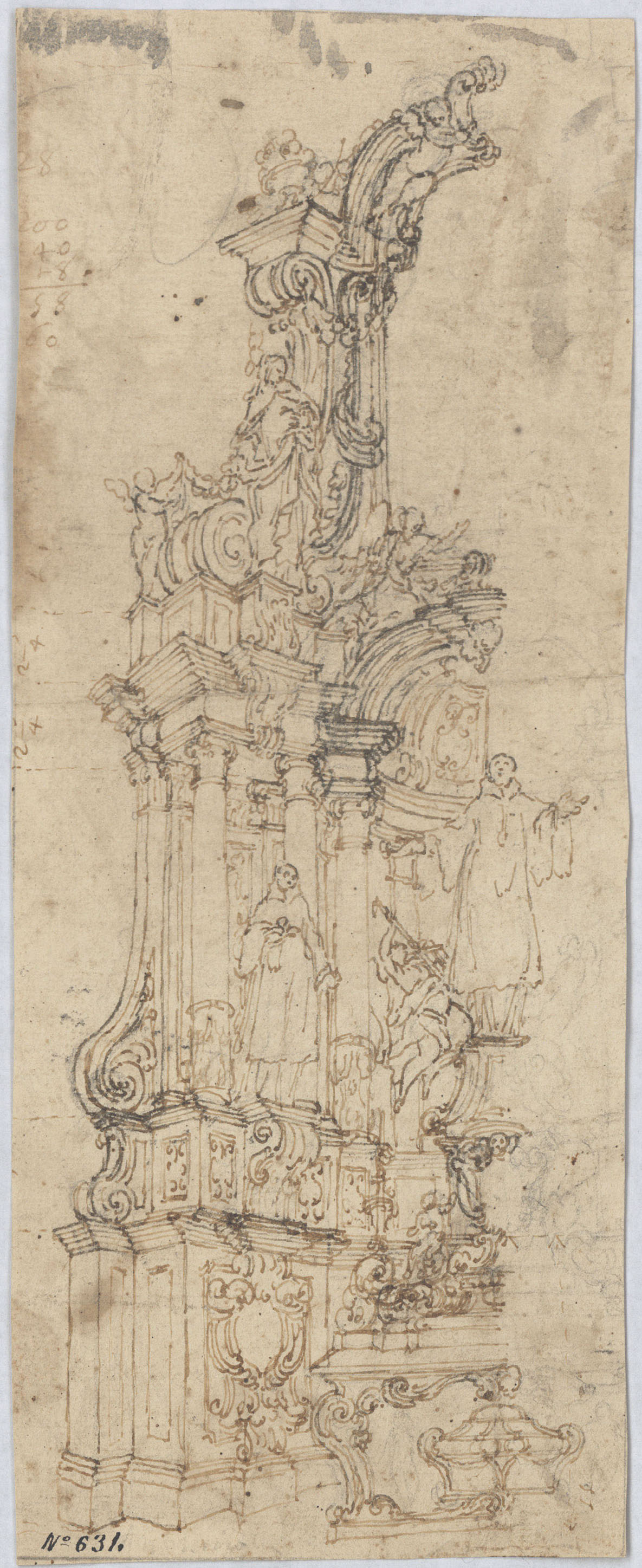 image for: Anònim - Projecte de retaule segurament dedicat a sant Llorenç - 1730-1760