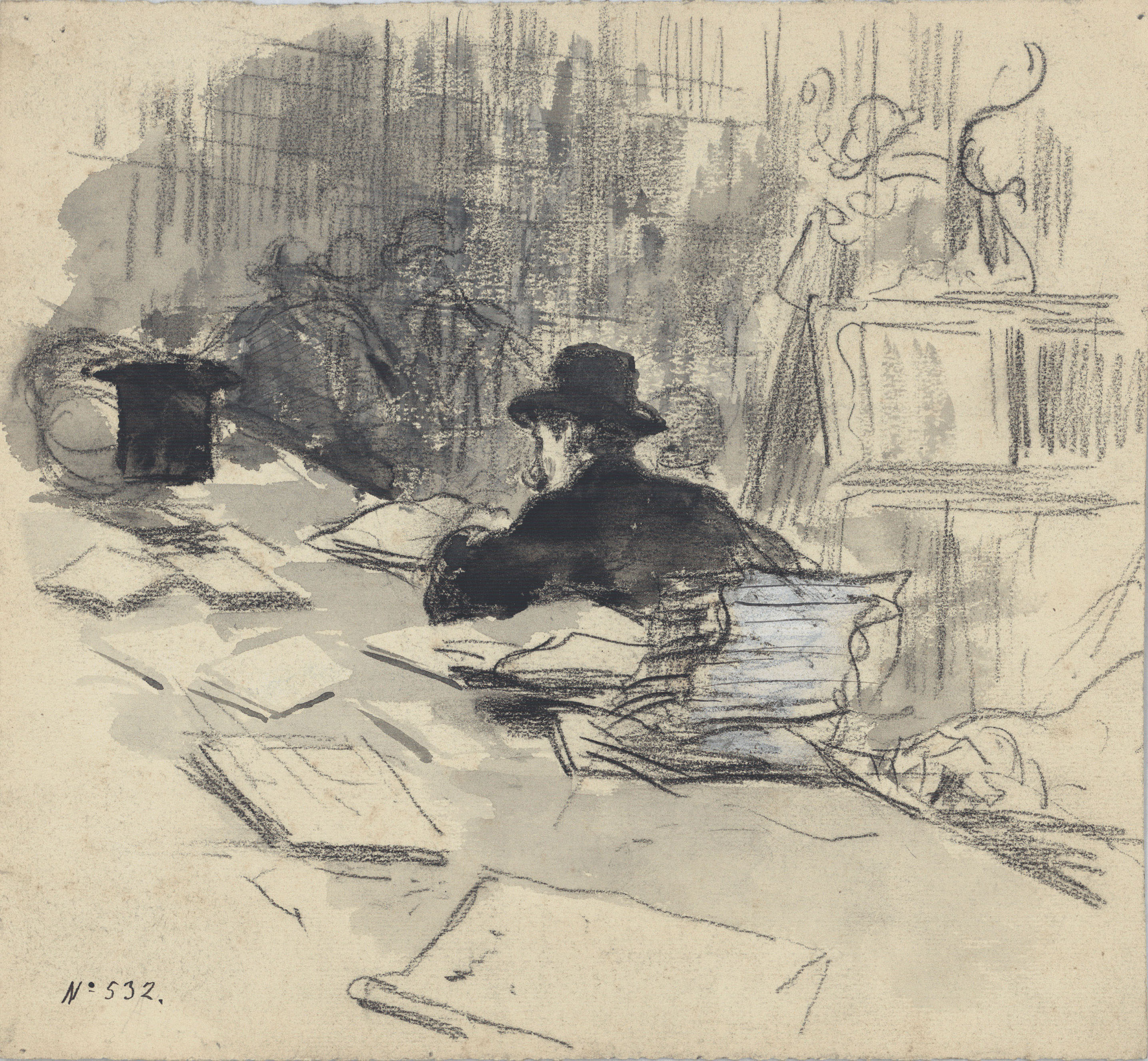 image for: Arcadi Mas i Fondevila - Hojeando revistas - 1900