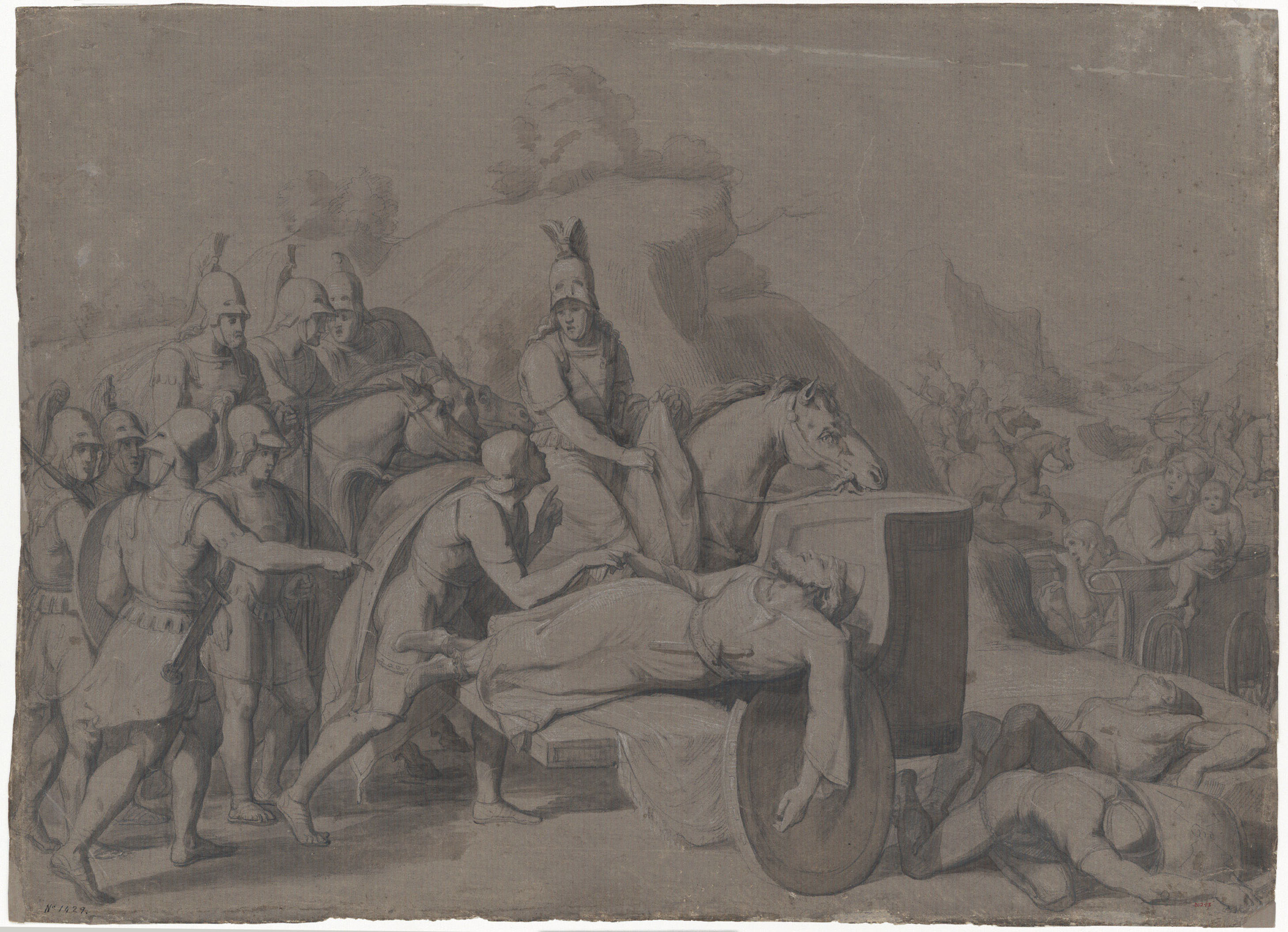 image for: Claudi Lorenzale - Alexandre troba el cadàver de Darios - Cap a 1850-1855