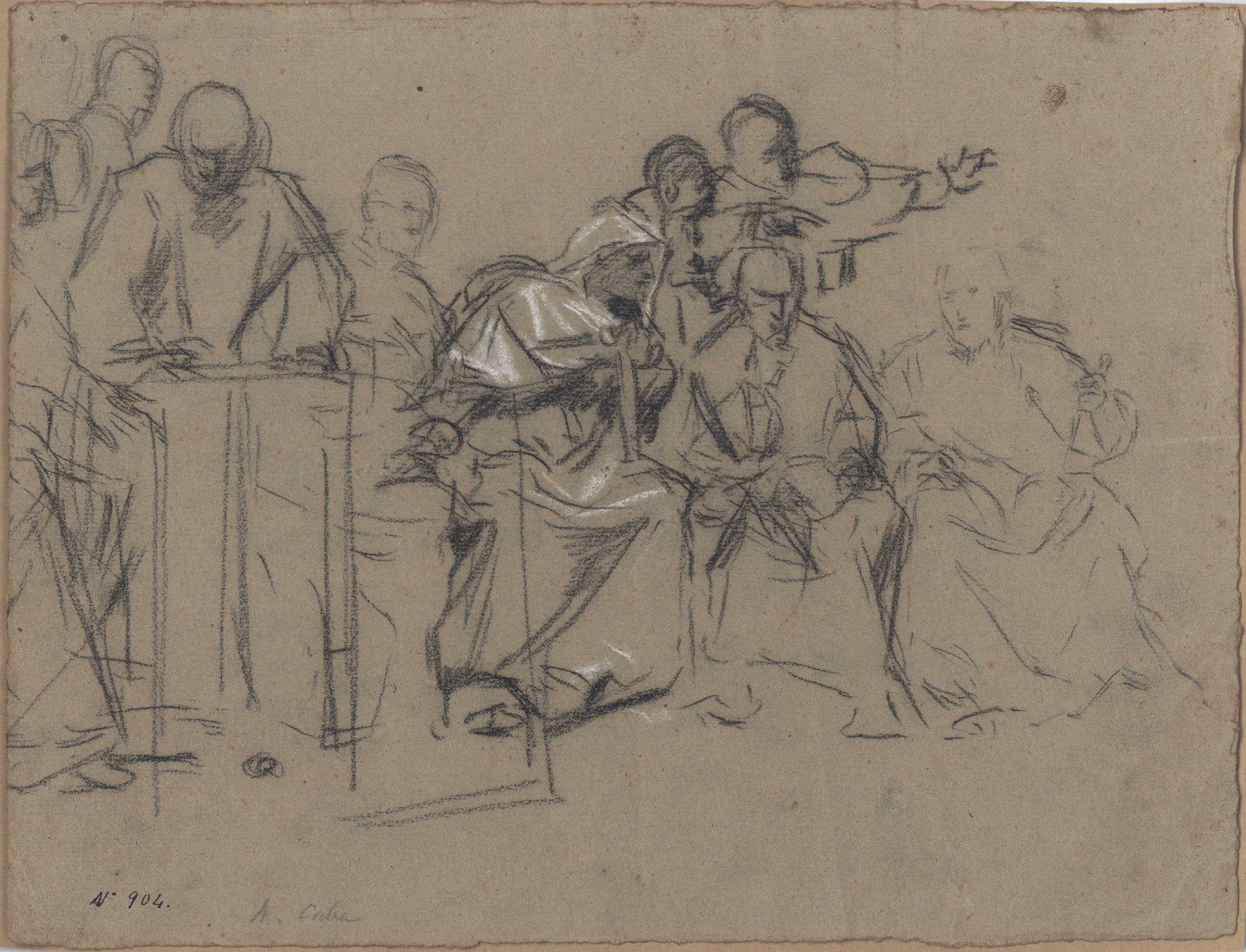 image for: Antoni Caba - Estudi per a la pintura «Penediment de Judes» - Cap a 1874