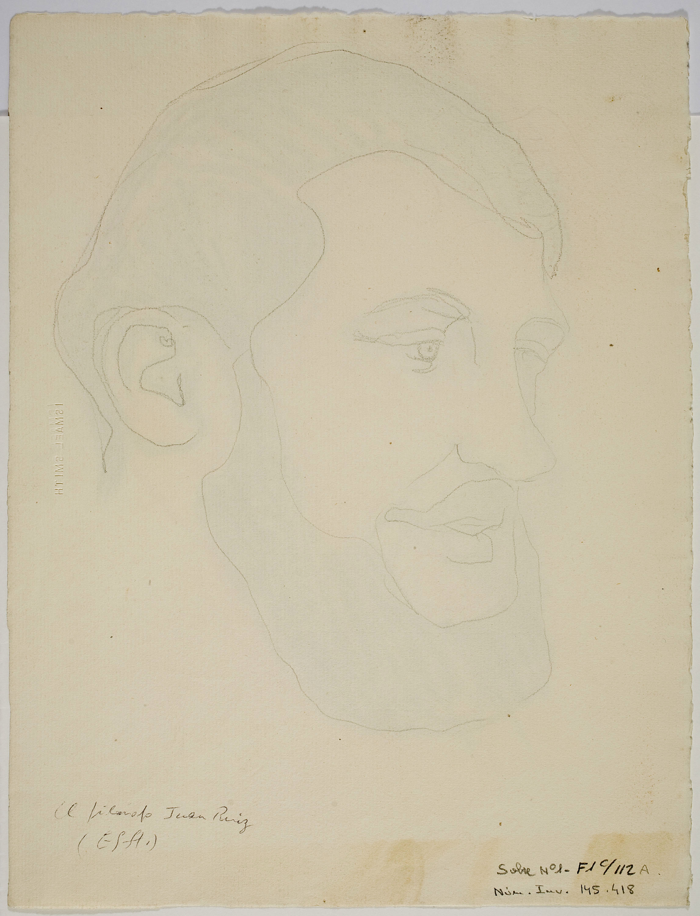 image for: Ismael Smith - Retrat de Juan Diego Ruiz (anvers) / Retrat de Juan Diego Ruiz (revers) - Cap a 1913 [1]