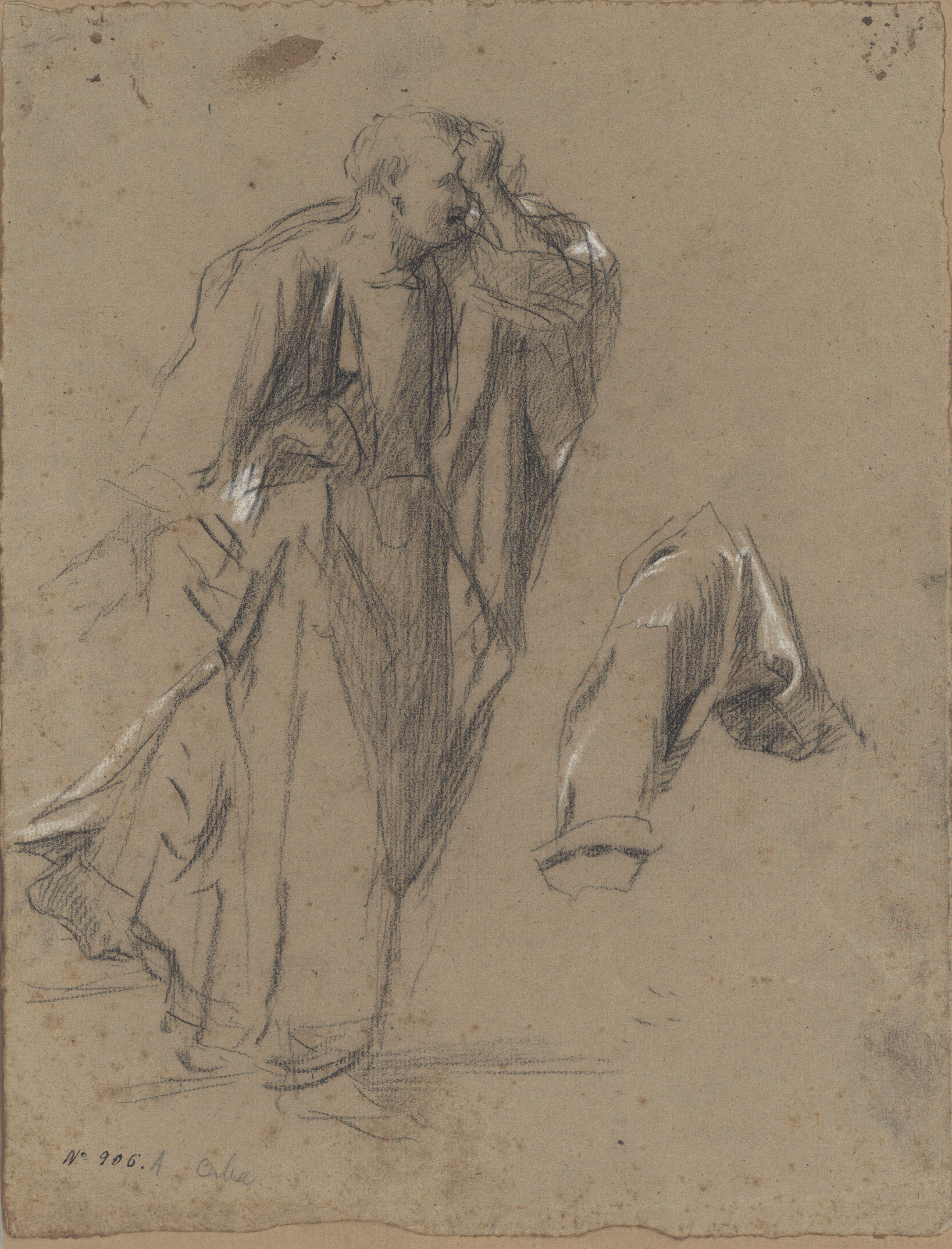 image for: Antoni Caba - Estudi de figura per a la pintura «Penediment de Judes» - Cap a 1874