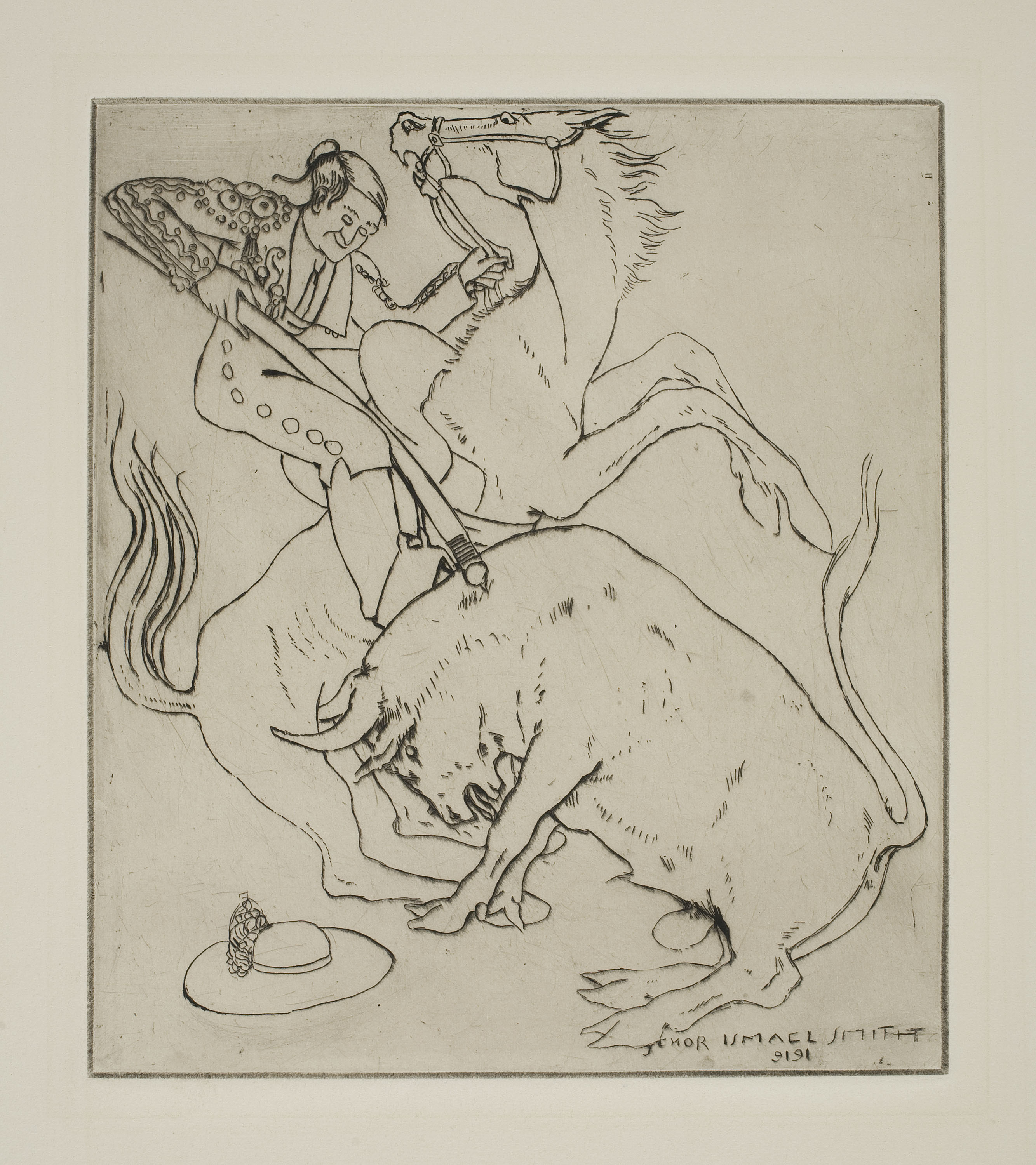 image for: Ismael Smith - The first goad. Bull fight - 1919