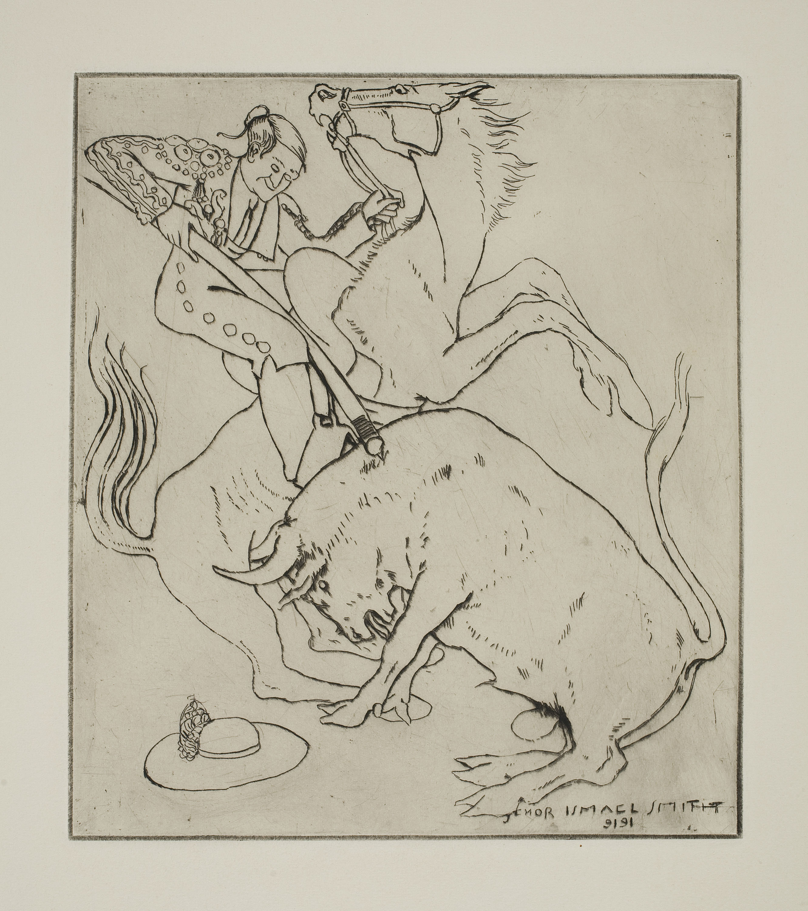 image for: Ismael Smith - The first goad. Bull fight - 1919