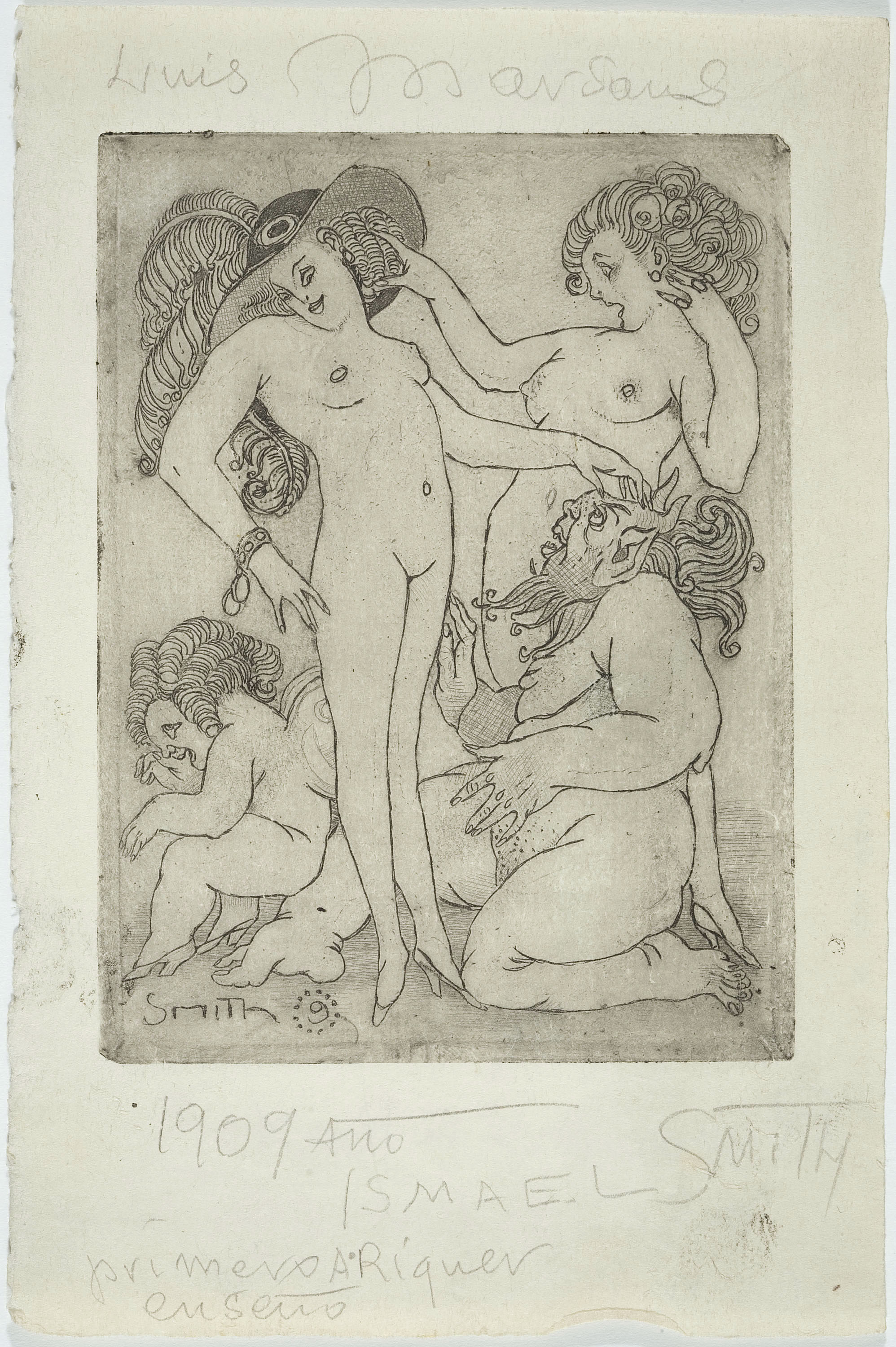 image for: Ismael Smith - La primera vanitat (Ex-libris sense possessor) - 1909