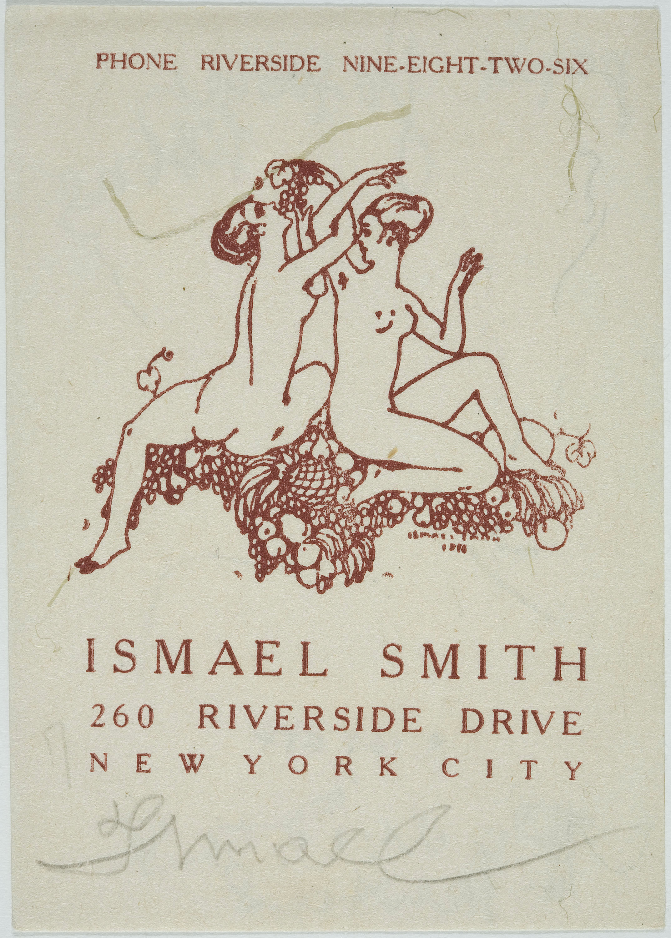 image for: Ismael Smith - Ismael Smith (targeta de visita) - 1919