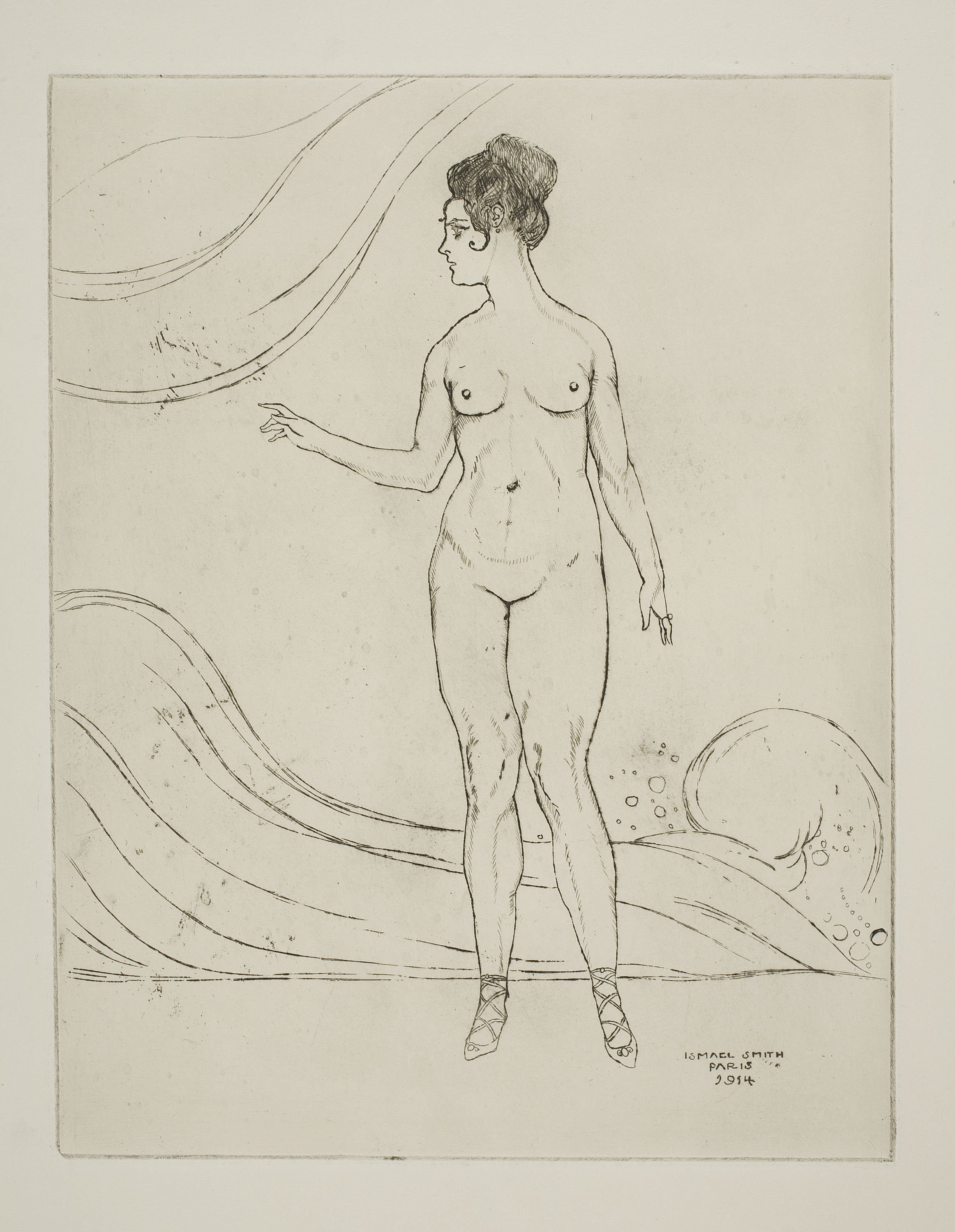 image for: Ismael Smith - Nudity. Waves - 1914