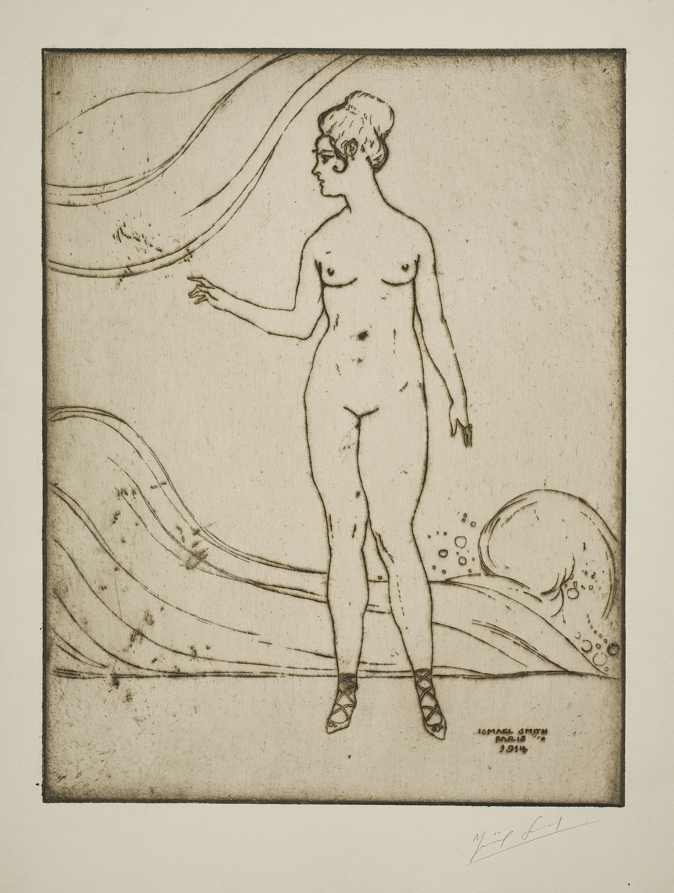 image for: Ismael Smith - Nudity. Waves - 1914